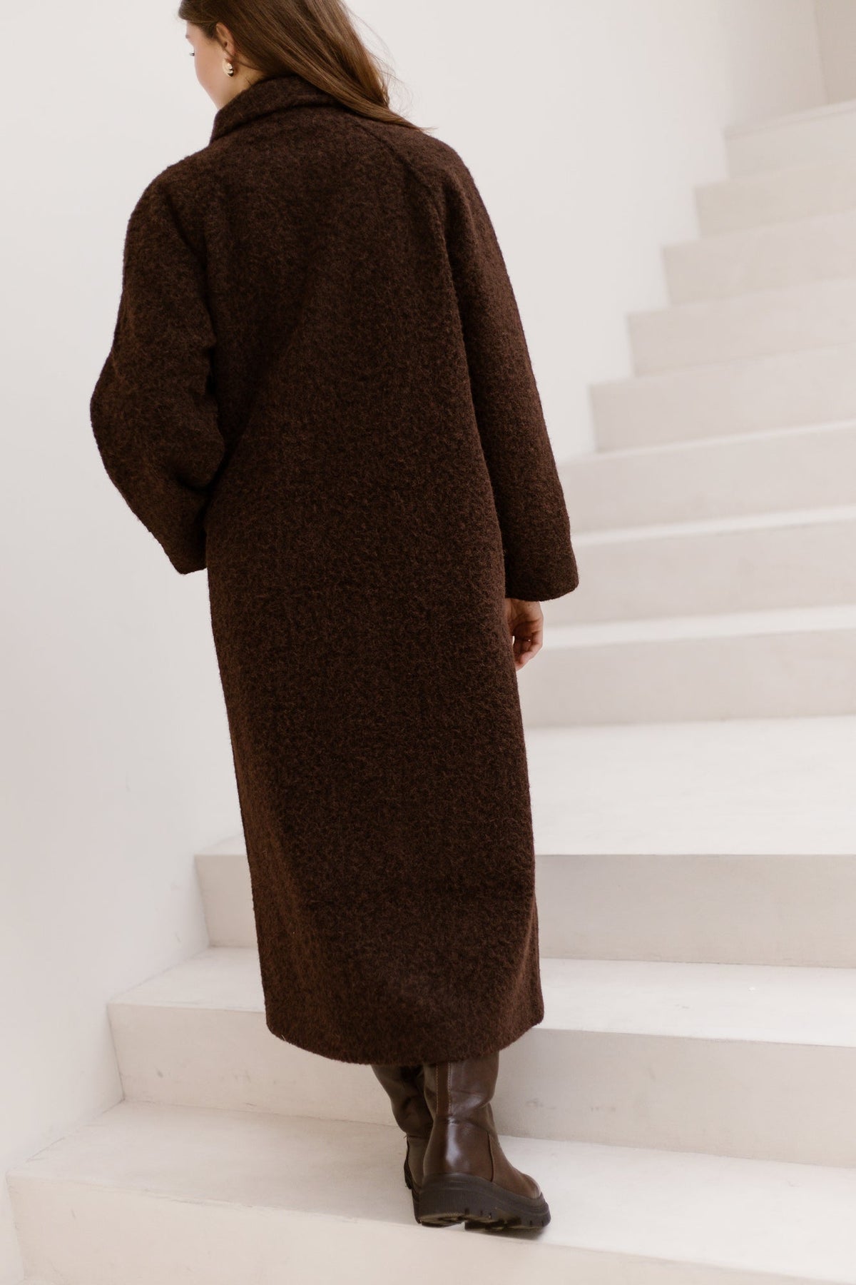 Objcelina midi coat seal brown - Bij Keesje - Object - Jas