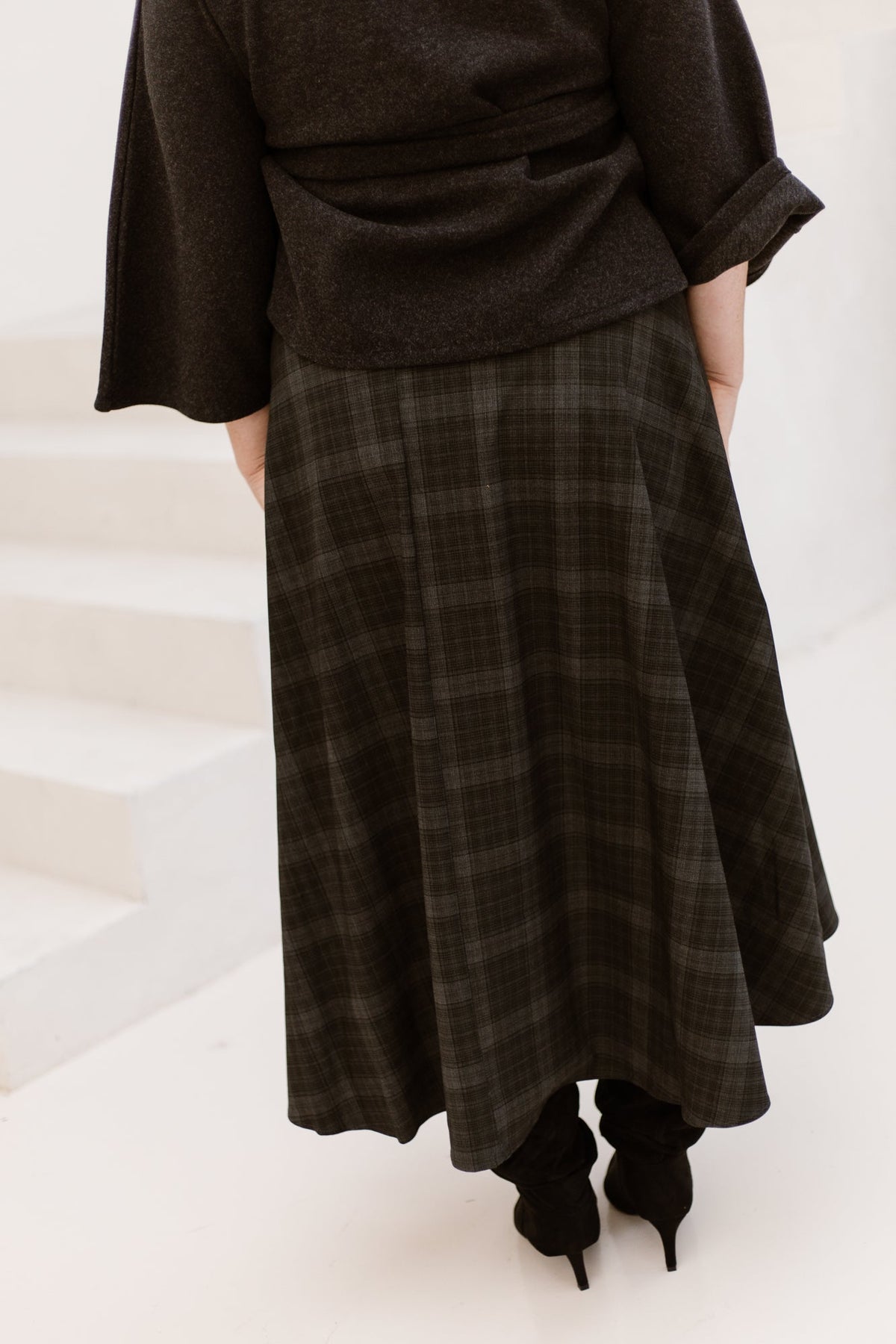 Objdiena long skirt gun metal - Bij Keesje - Object - Rok