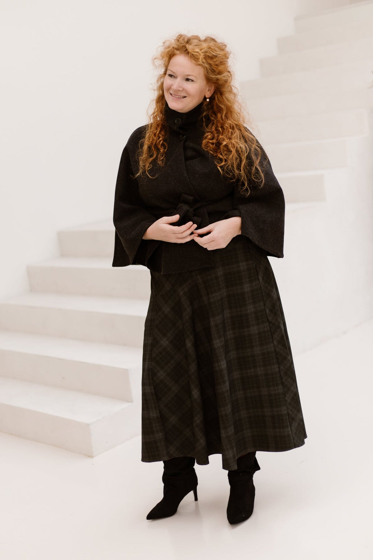 Objdiena long skirt gun metal - Bij Keesje - Object - Rok