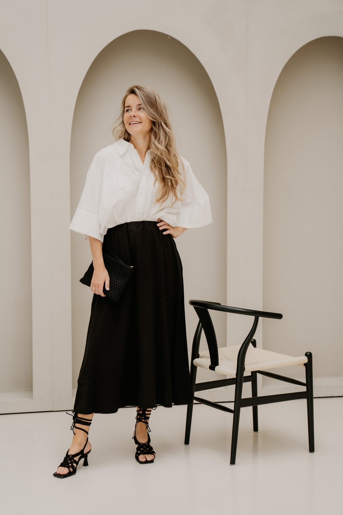 Objfia HW Midi Skirt Black - Bij Keesje - Object - Rokken