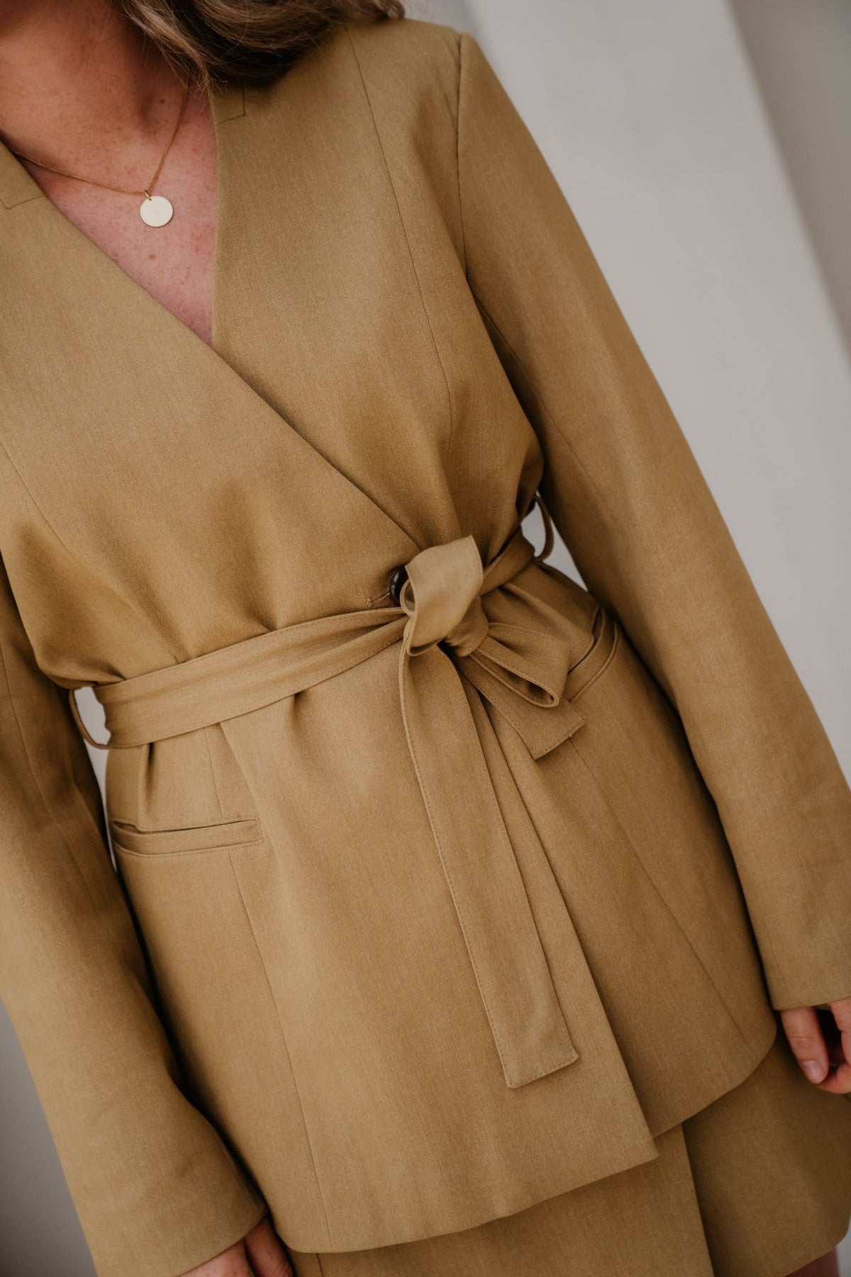 Objlisa LO L-S Belt blazer fennel seed - Bij Keesje - Object - Blazer