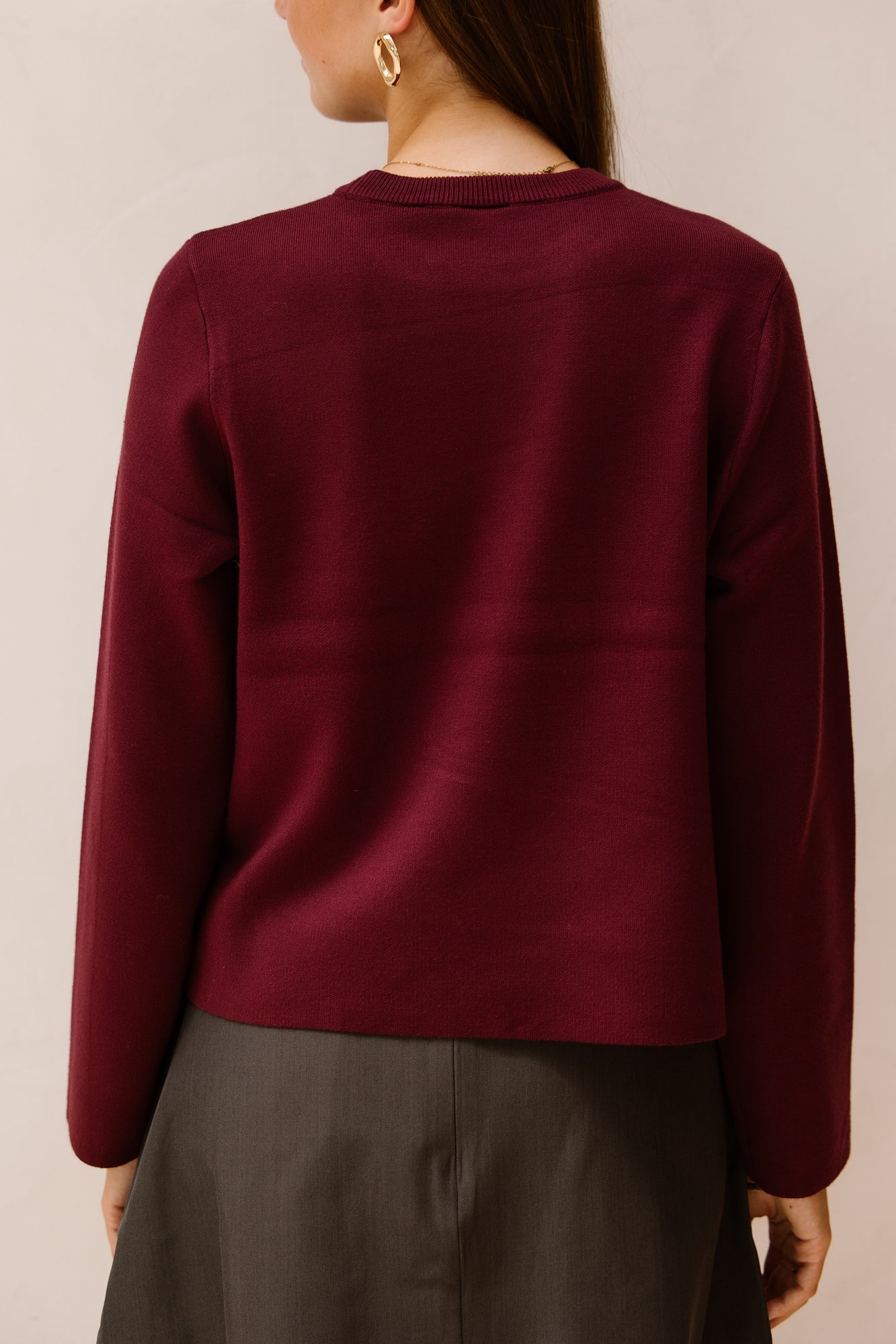 Objreynard O-neck Pullover Noos Windsor Wine - Bij Keesje - Object - Trui