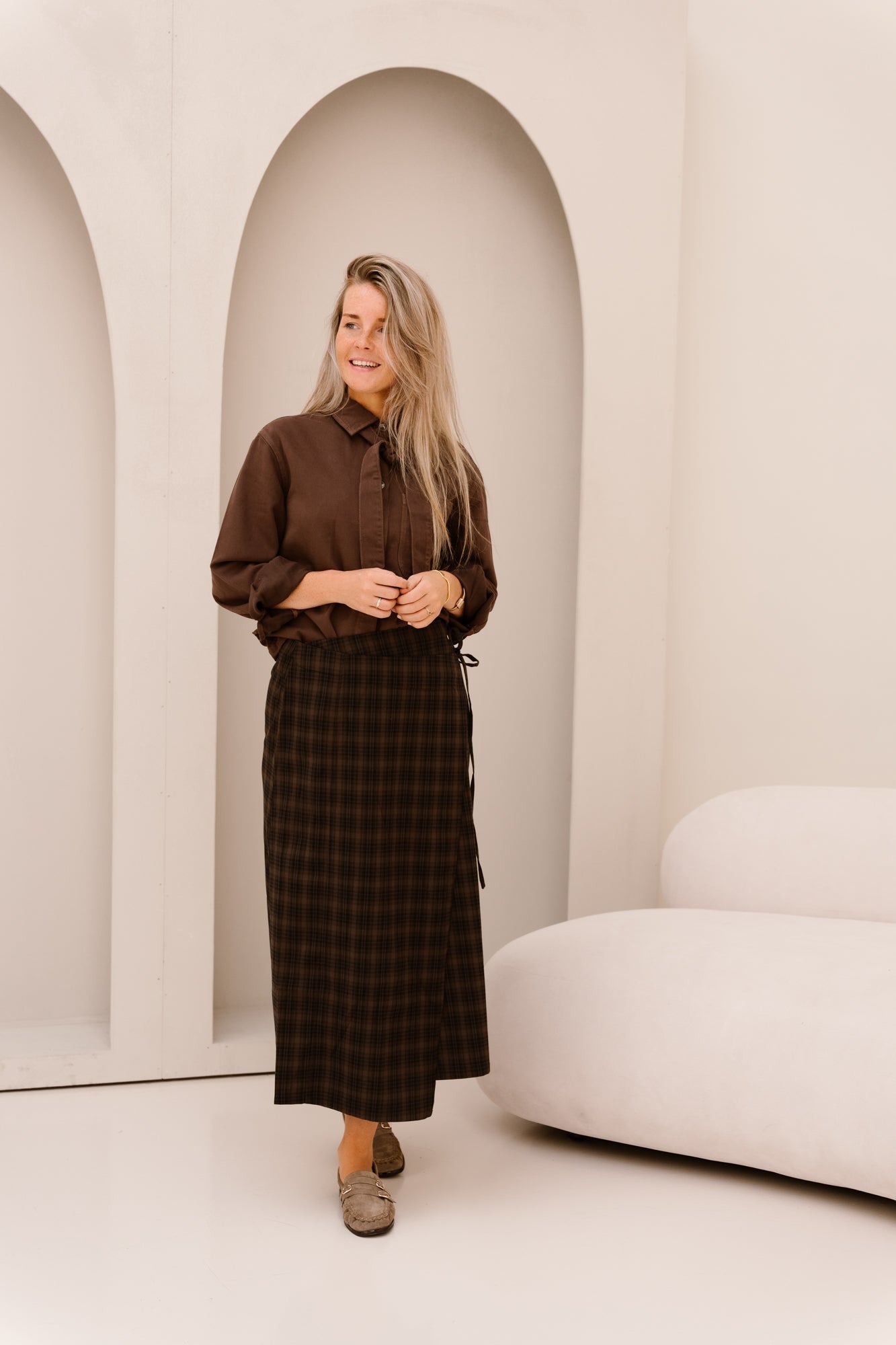 Objrosie L/S Re Shirt Noos Seal Brown - Bij Keesje - Object - jas