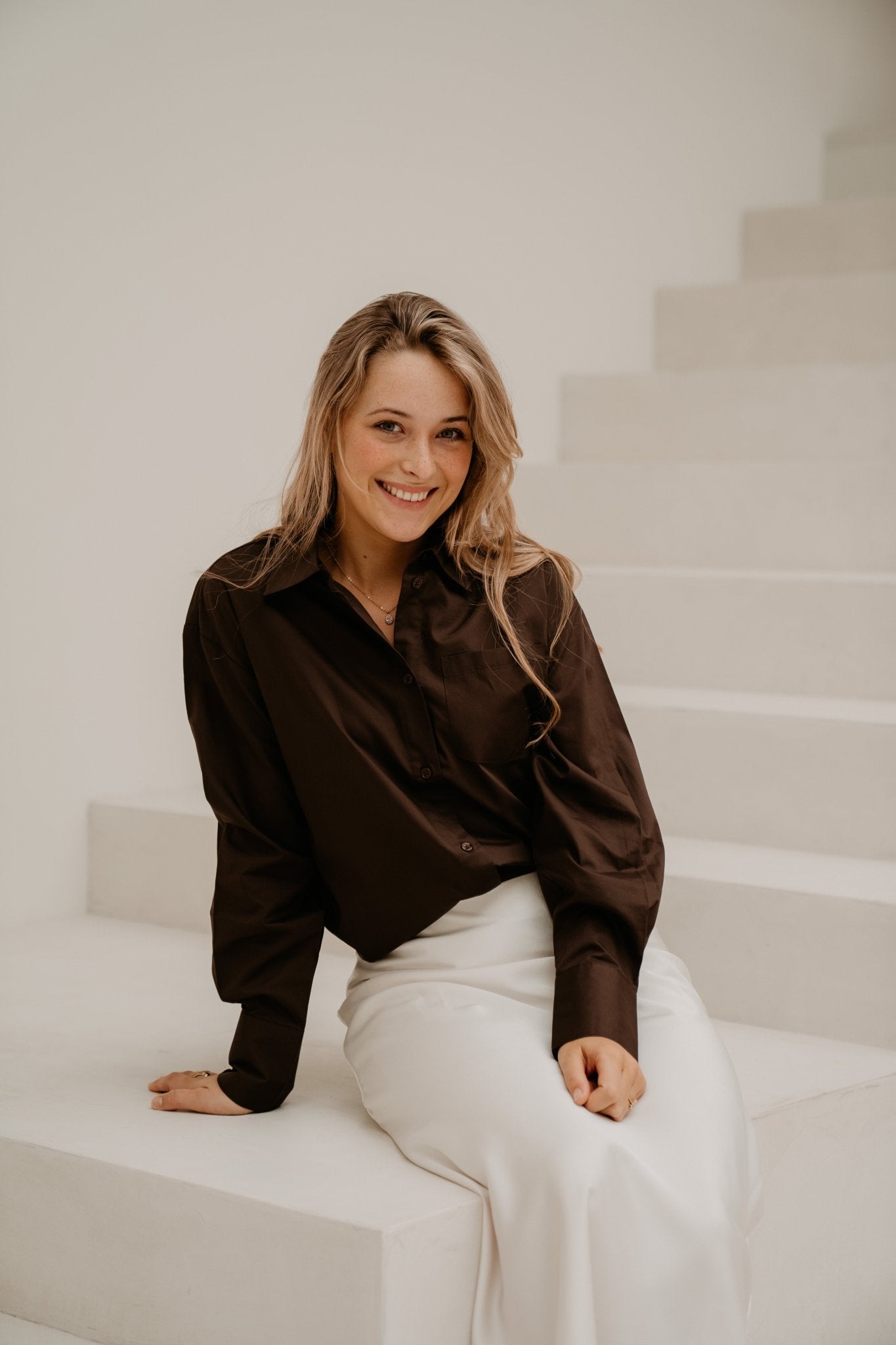 Objzila L/S Shirt Seal Brown - Bij Keesje - Object - Top