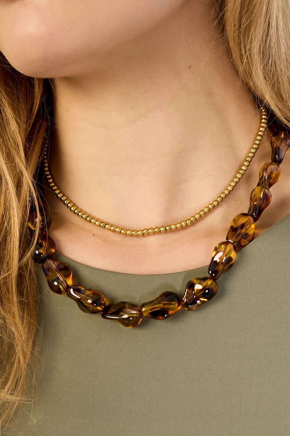Oda ketting retro bruin - Bij Keesje - Bij Keesje - accessoires