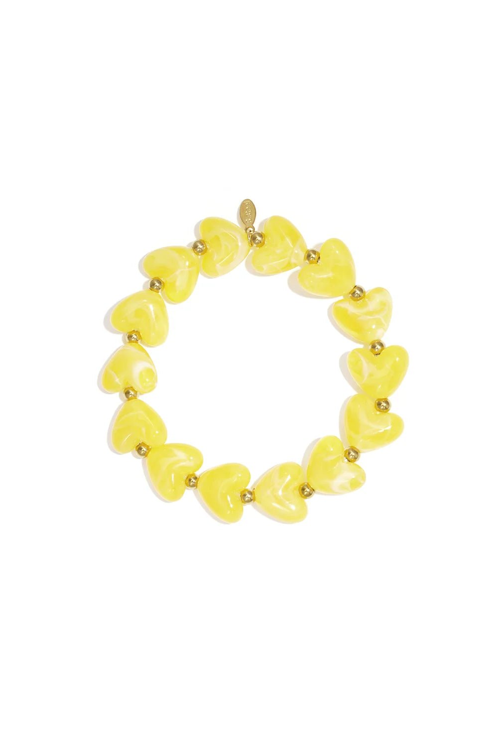 Olga armband hartjes geel - Bij Keesje - Bij Keesje - accessoires