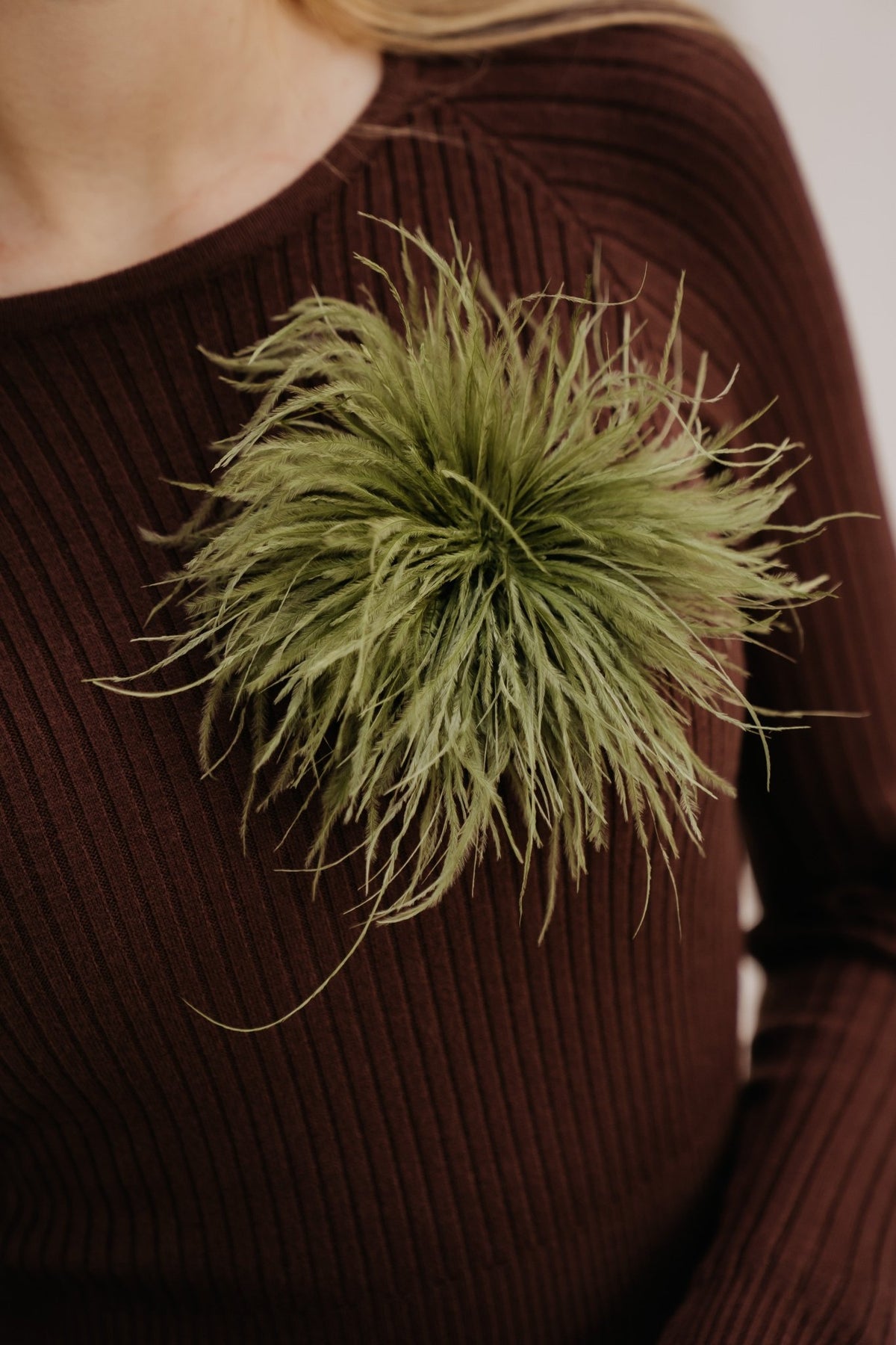 Plum Broche green - Bij Keesje - Bij Keesje - Broche