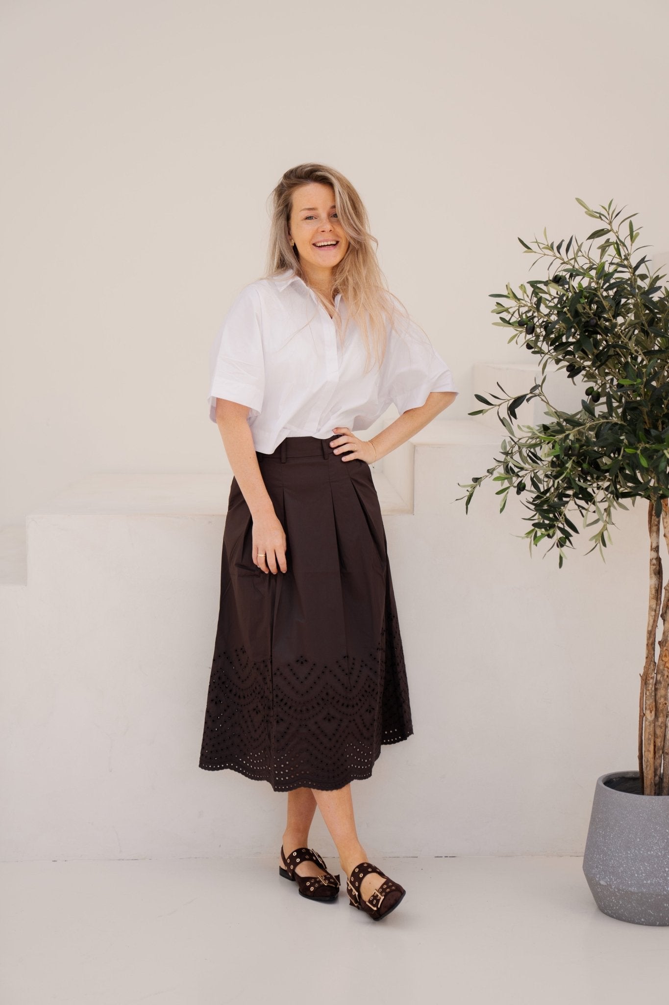 PoppyCC pleat scallop skirt - Bij Keesje - Co'couture - Rok