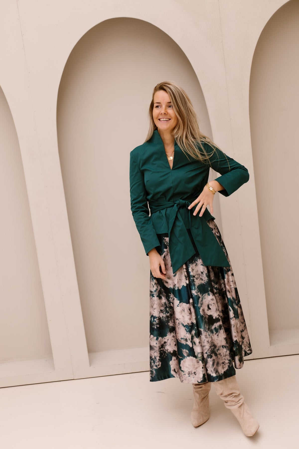 RCGonna Skirt Verde Petrolio - Bij Keesje - Rinascimento - Rok
