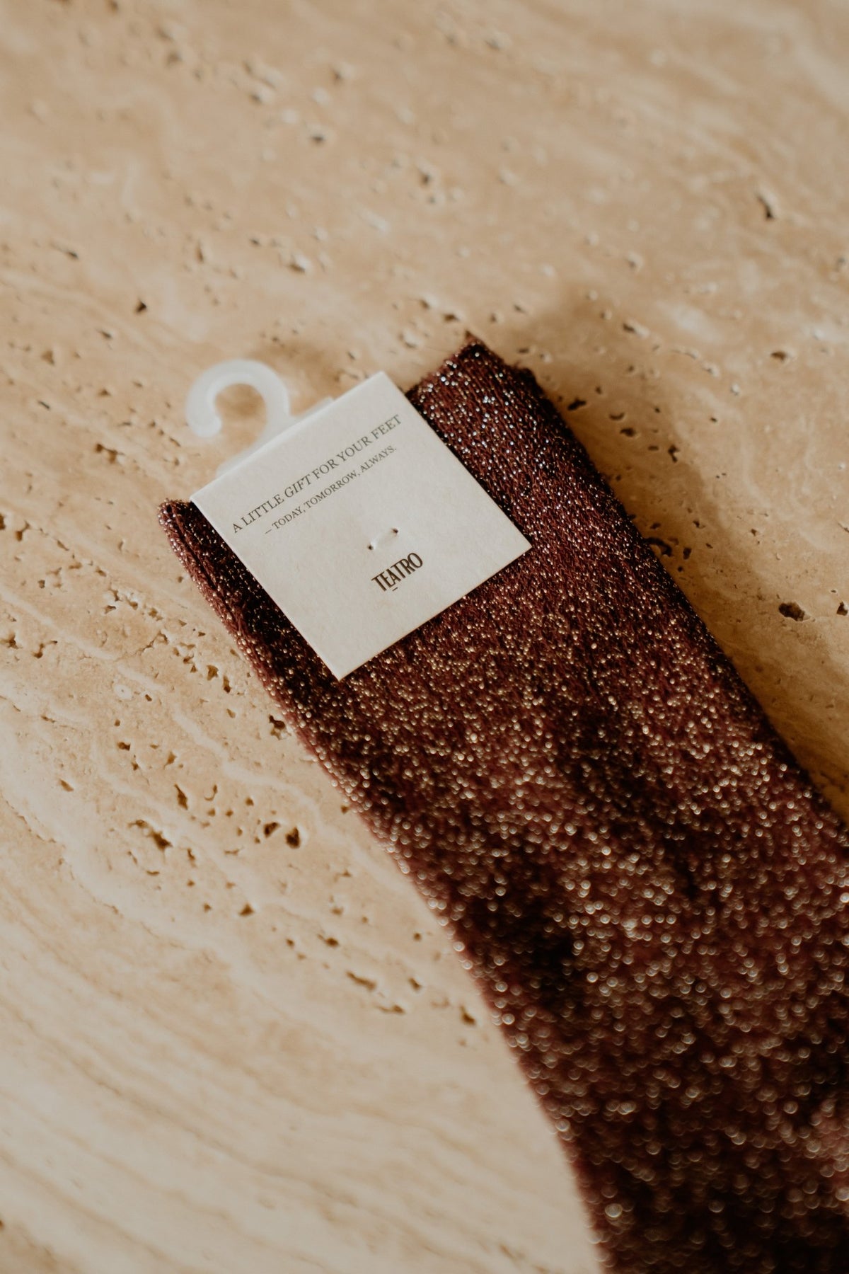 Regalo sokken glitter bordeaux - Bij Keesje - Bij Keesje - Sok