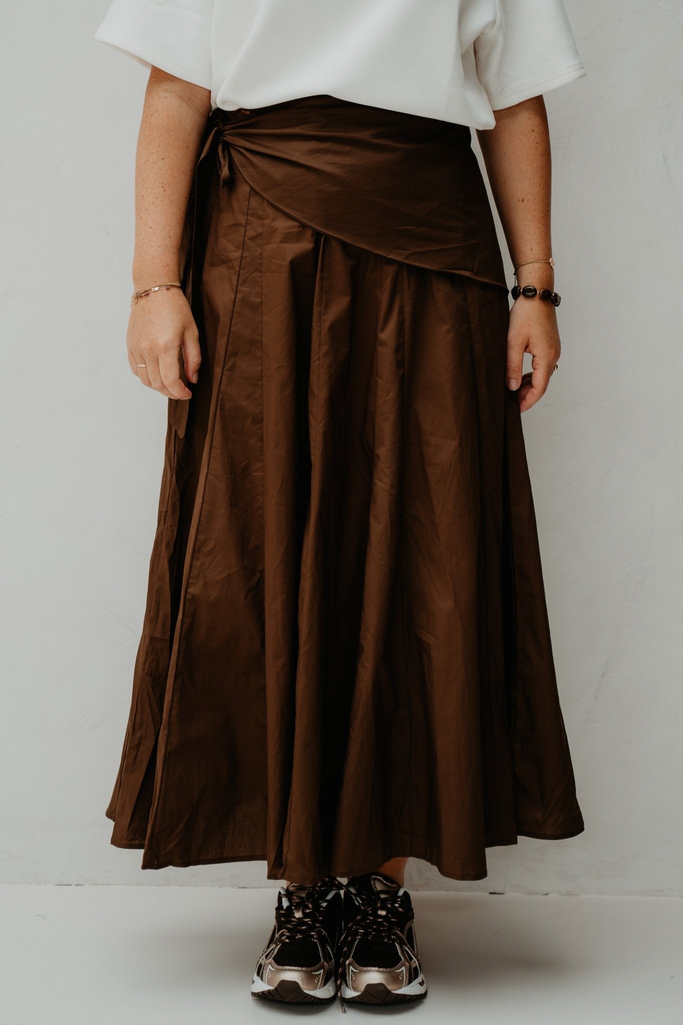Rok met sjaal choco - Bij Keesje - Bij Keesje - Rok