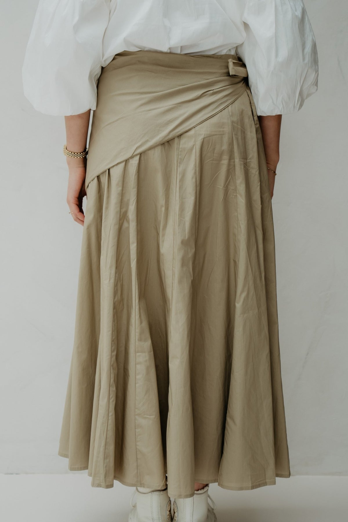 Rok met sjaal taupe - Bij Keesje - Bij Keesje - Rok