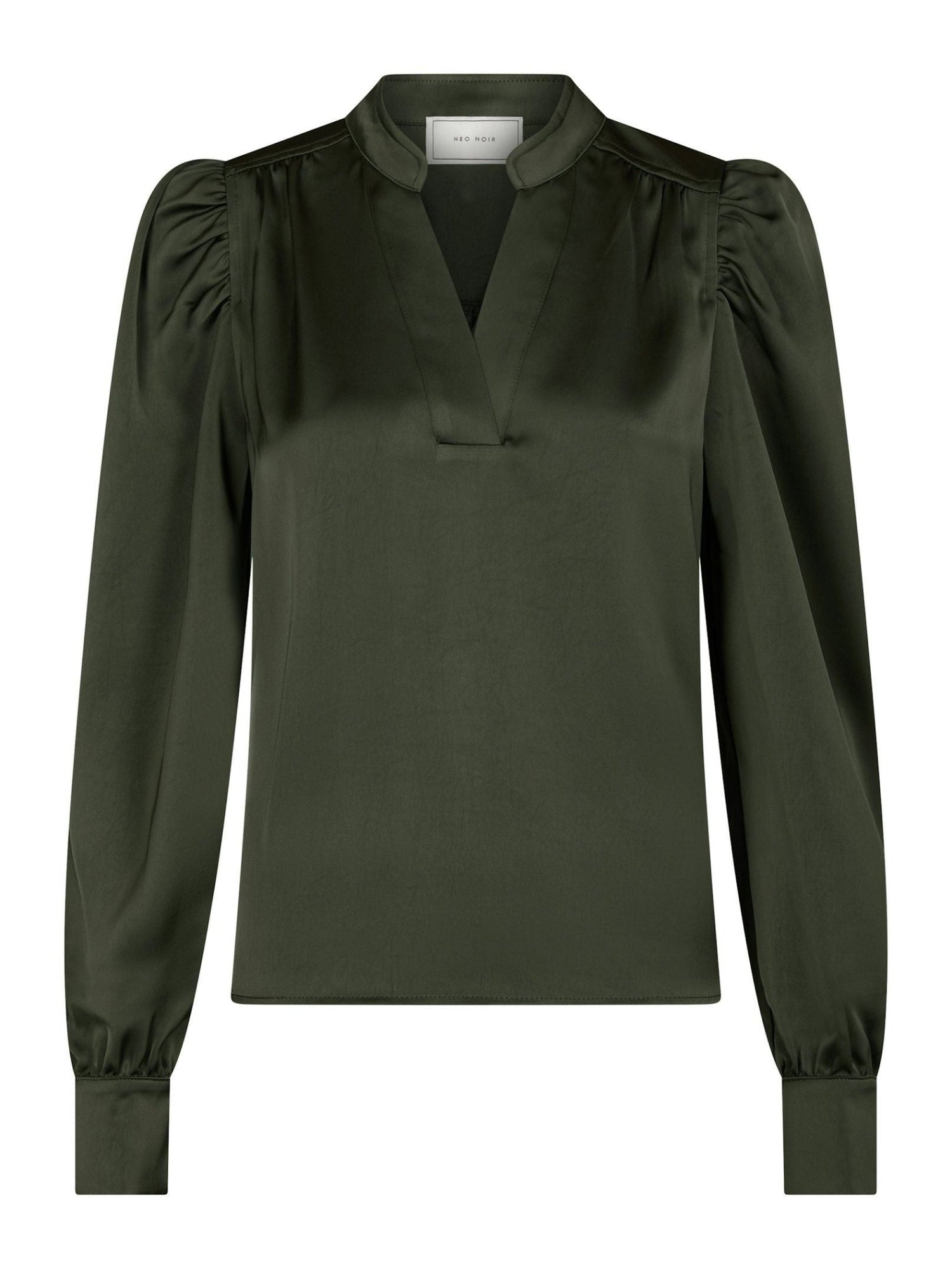 Rosslyn Heavy Sateen Blouse Deep Green - Bij Keesje - Neo Noir - Blouse