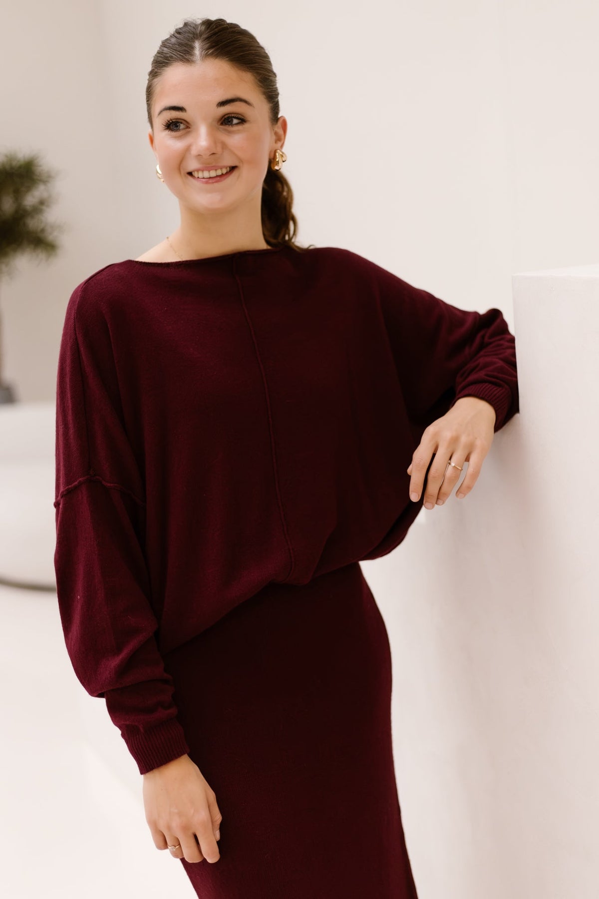 Sissi Sweater bordeaux - Bij Keesje - Teatro - Trui