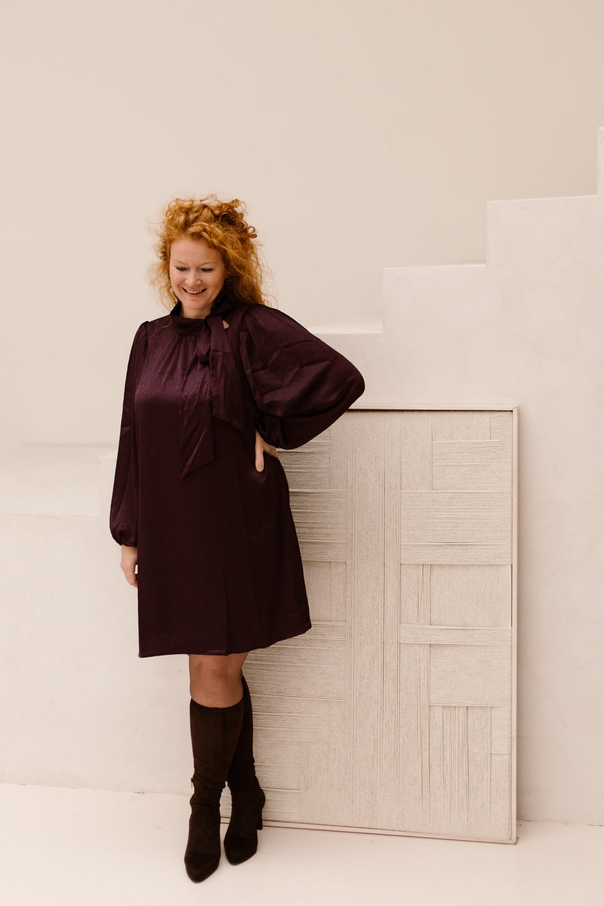 SL dress aubergine 26716 - Bij Keesje - Smashed Lemon - Jurk