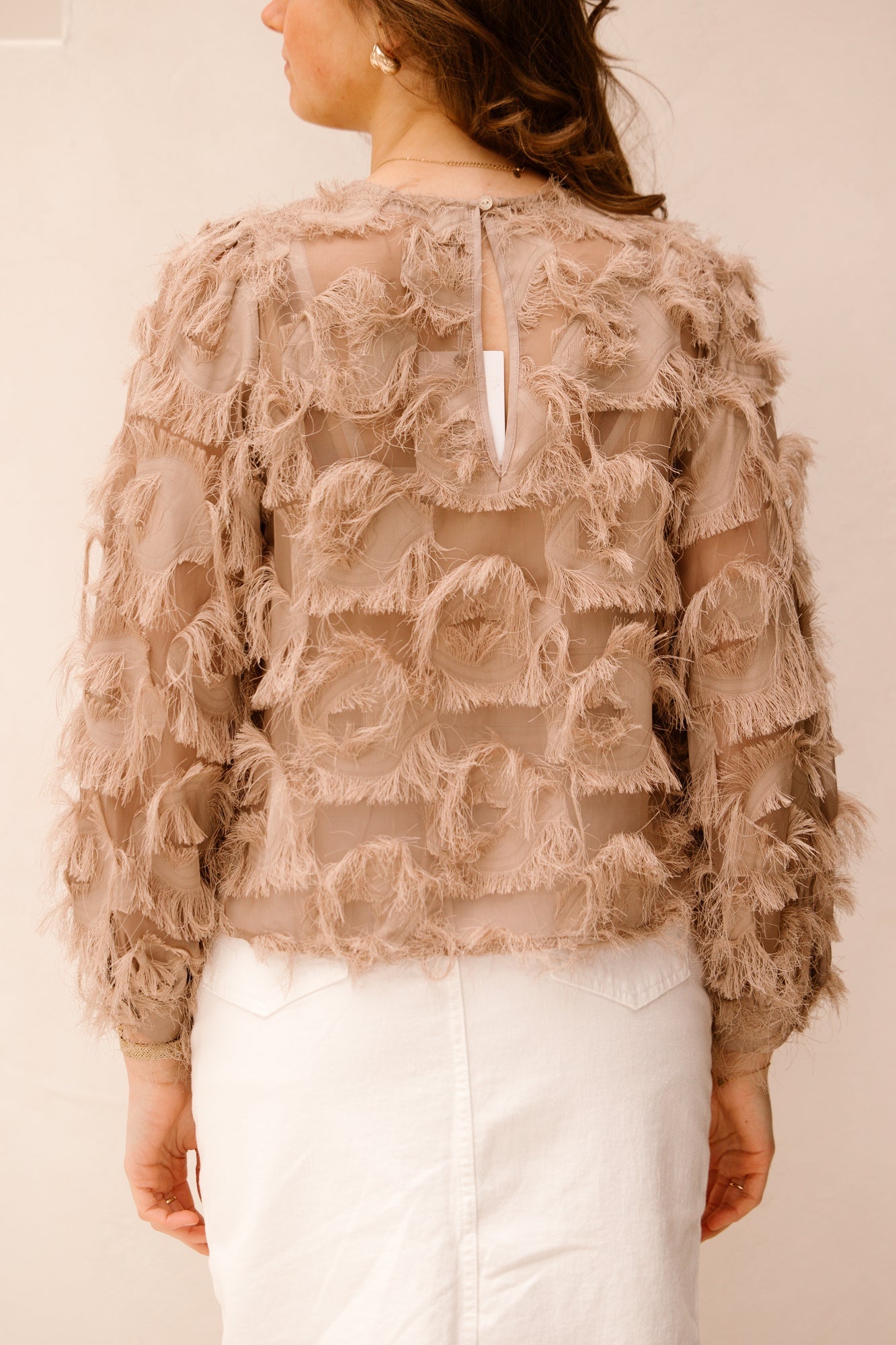 SyraCC Structure Blouse Walnut - Bij Keesje - Co'couture - Blouse