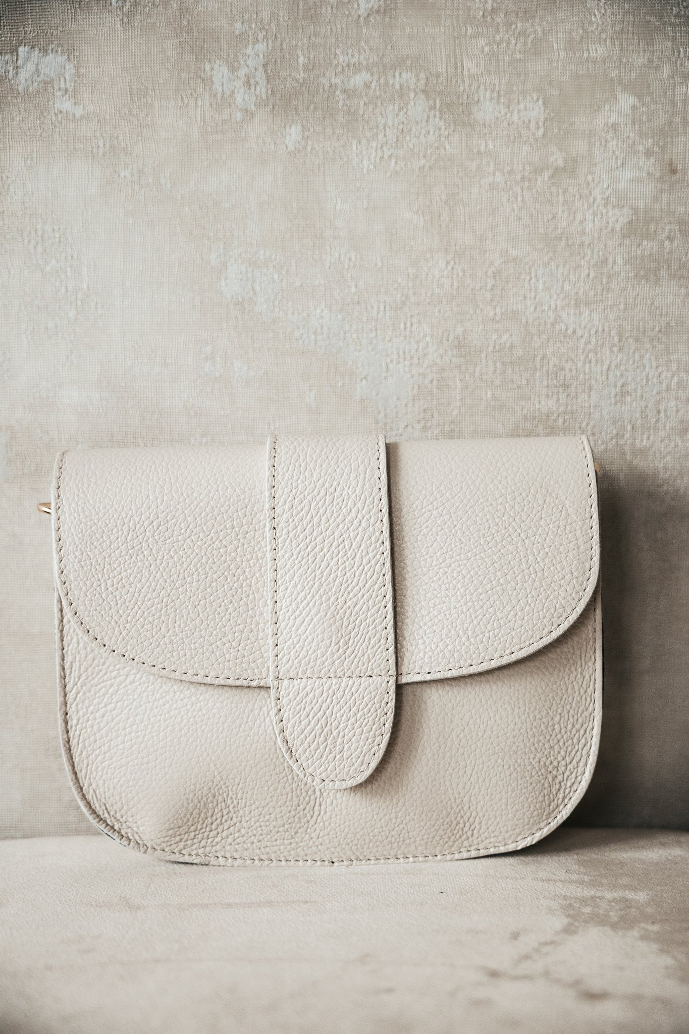 Tas Esdoorn Leer beige - Bij Keesje
