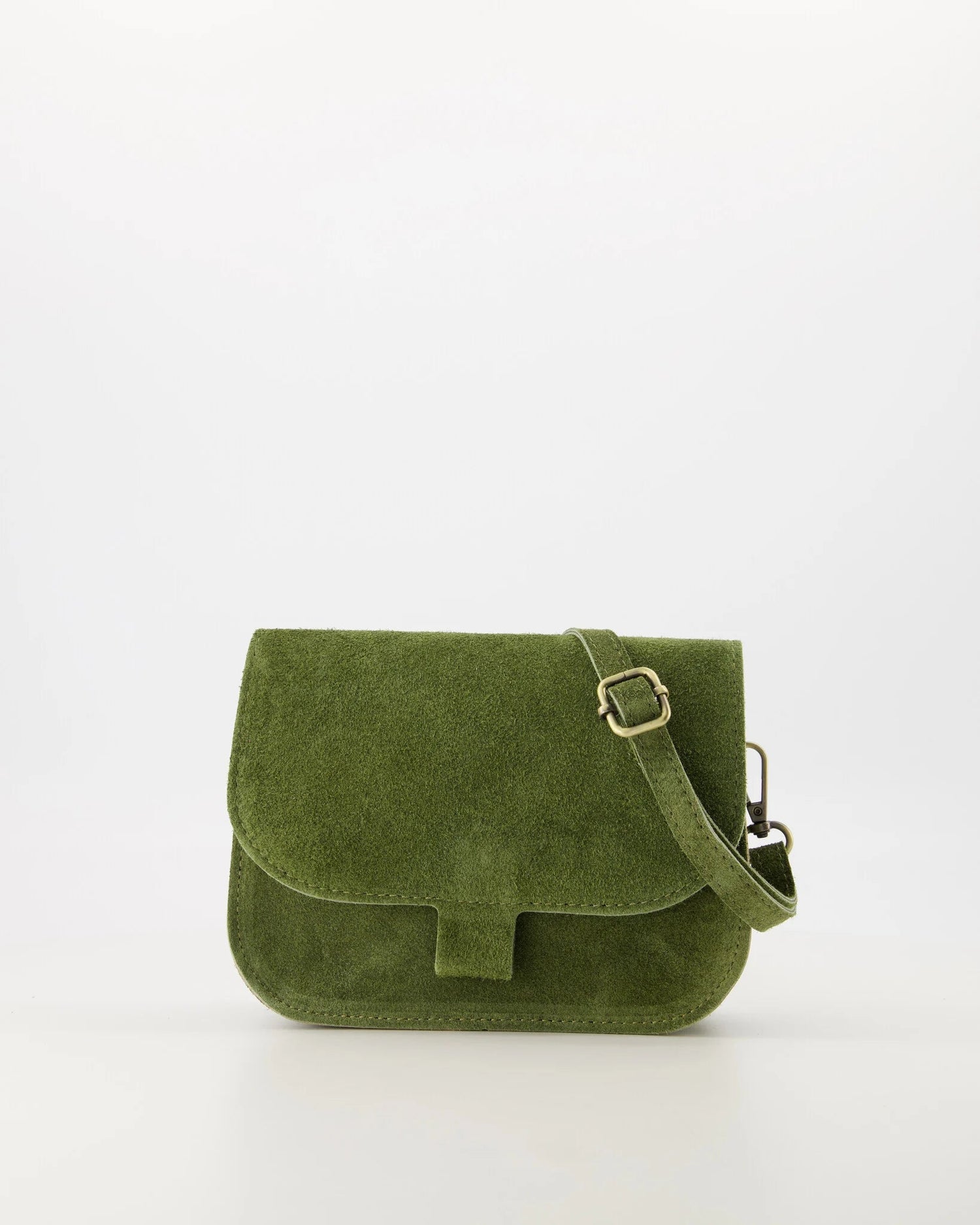 Tas Flora suede groen - Bij Keesje - Bij Keesje