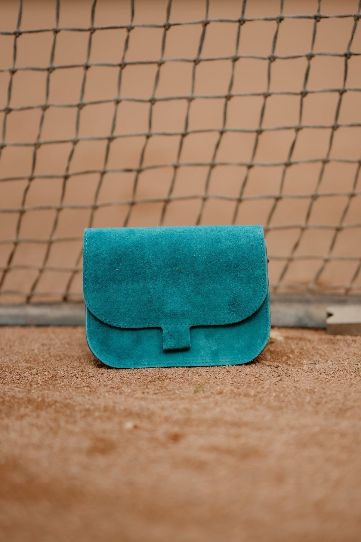 Tas Flora suede petrol - Bij Keesje - Bij Keesje -