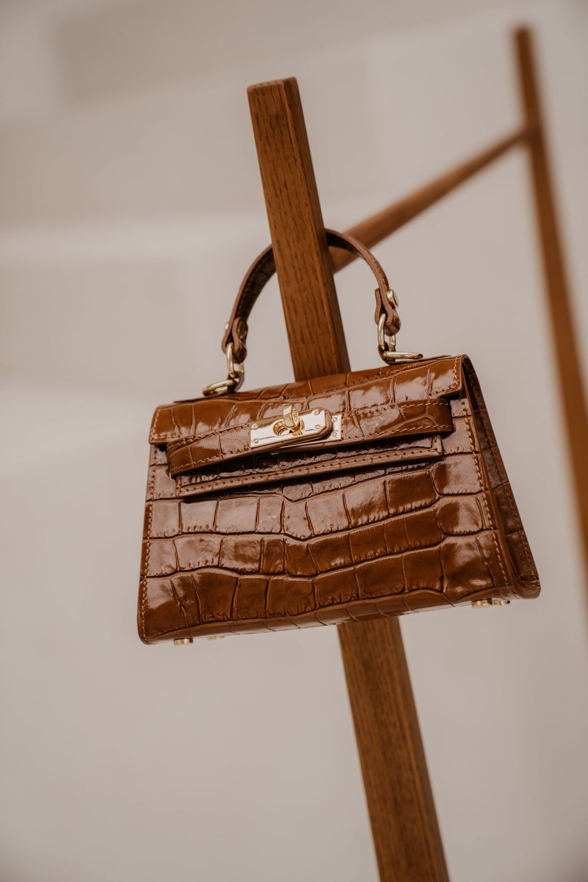 Tas Grace croco cognac - Bij Keesje - Bij Keesje - Tas