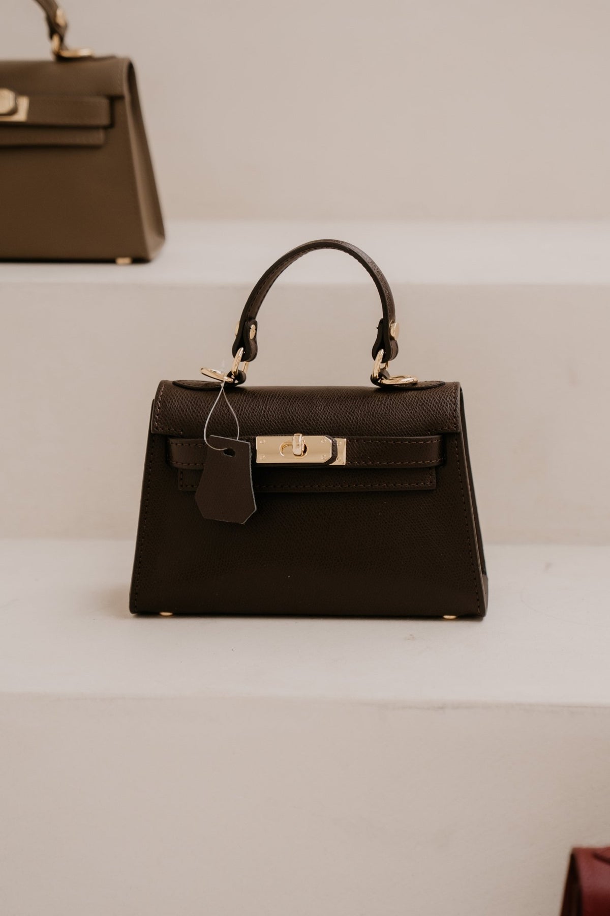 Tas Grace leer donkerbruin - Bij Keesje - Bij Keesje - Tas
