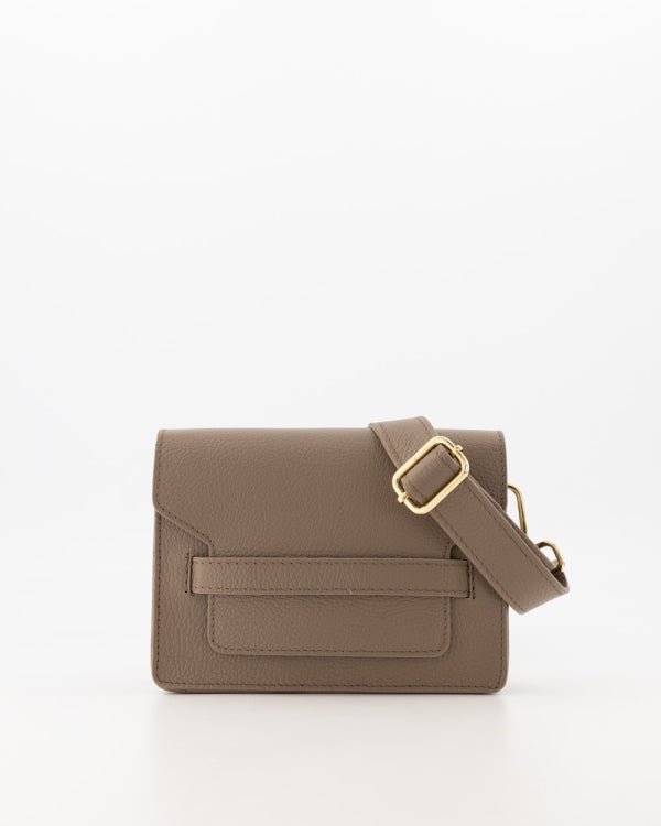 Tas Janice leer taupe - Bij Keesje - Bij Keesje - Tas