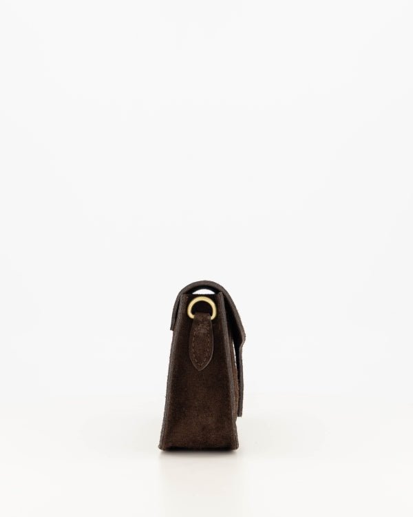 Tas Margot suede donkerbruin - Bij Keesje - Bij Keesje - Tas
