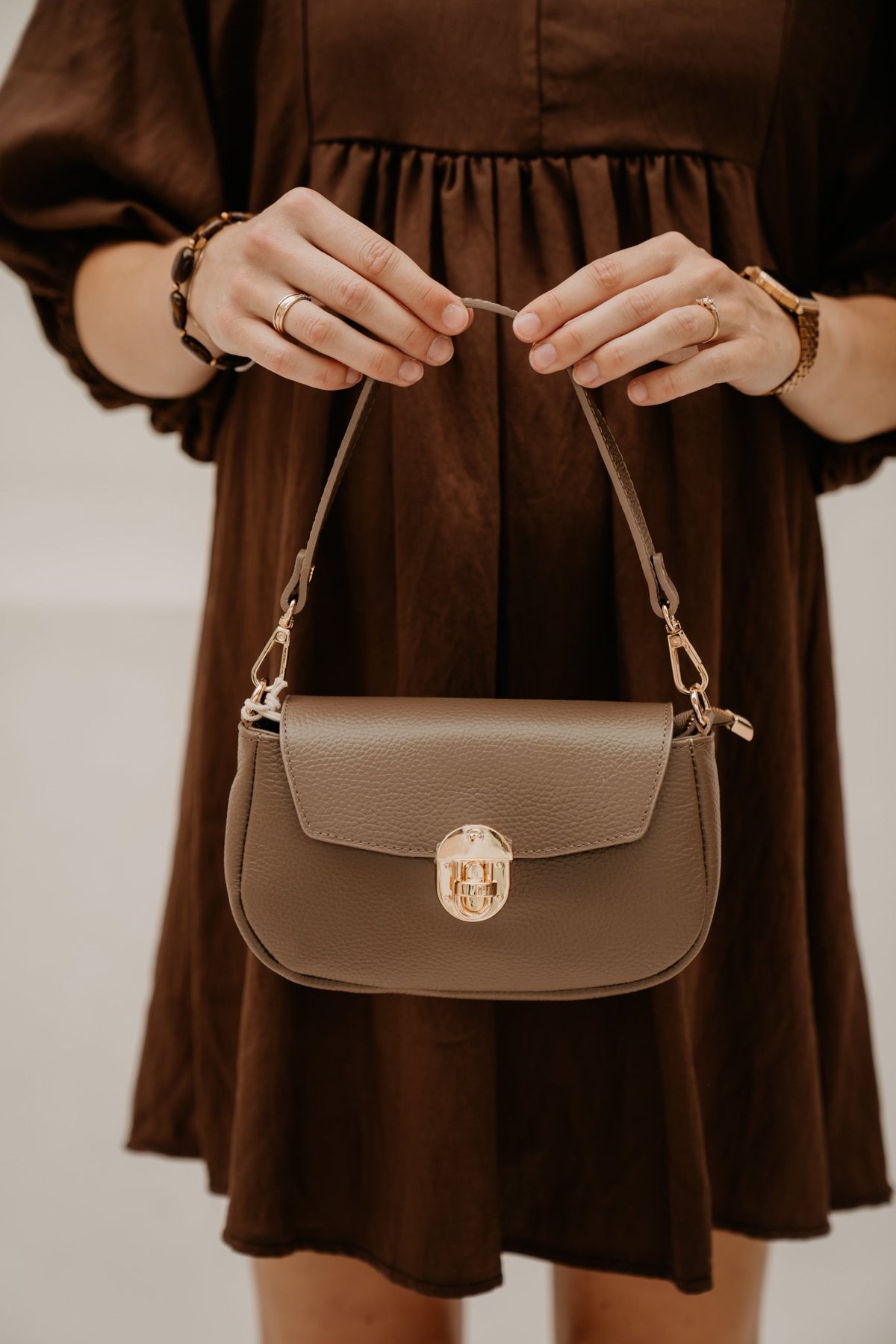 Tas Marissa donker taupe - Bij Keesje - Bij Keesje - tas
