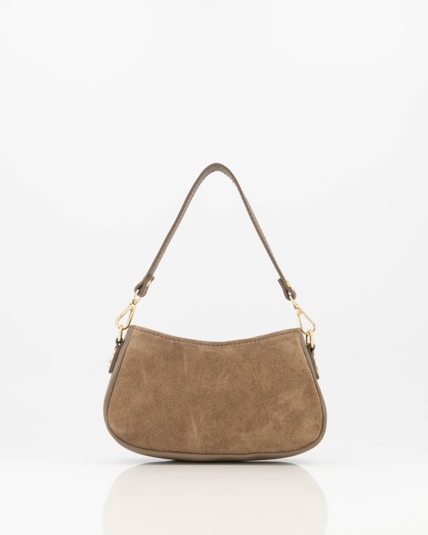 Tas Rimini suede taupe - Bij Keesje - Bij Keesje - Tas