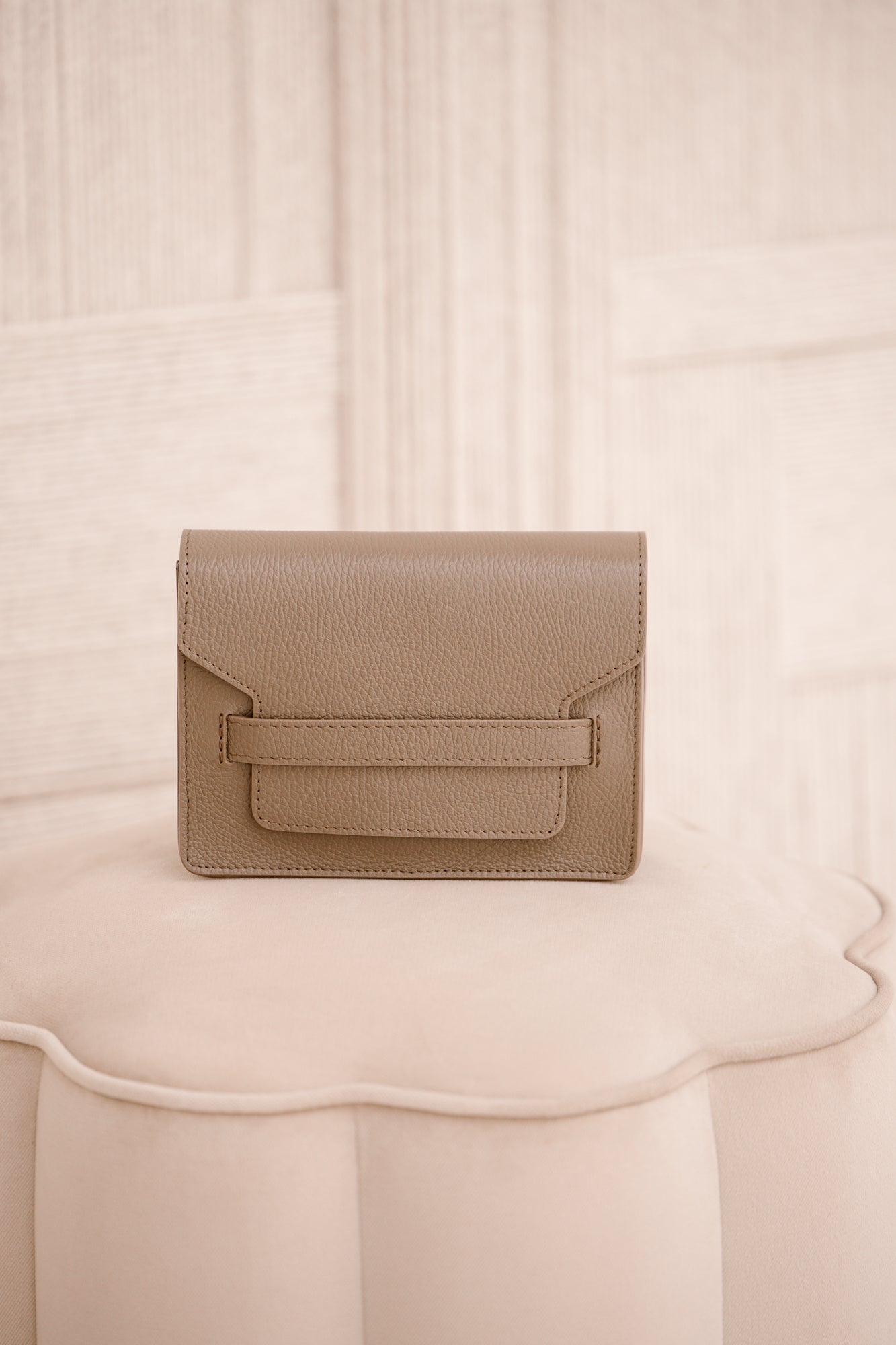 Tas Senna leer taupe - Bij Keesje - Bij Keesje