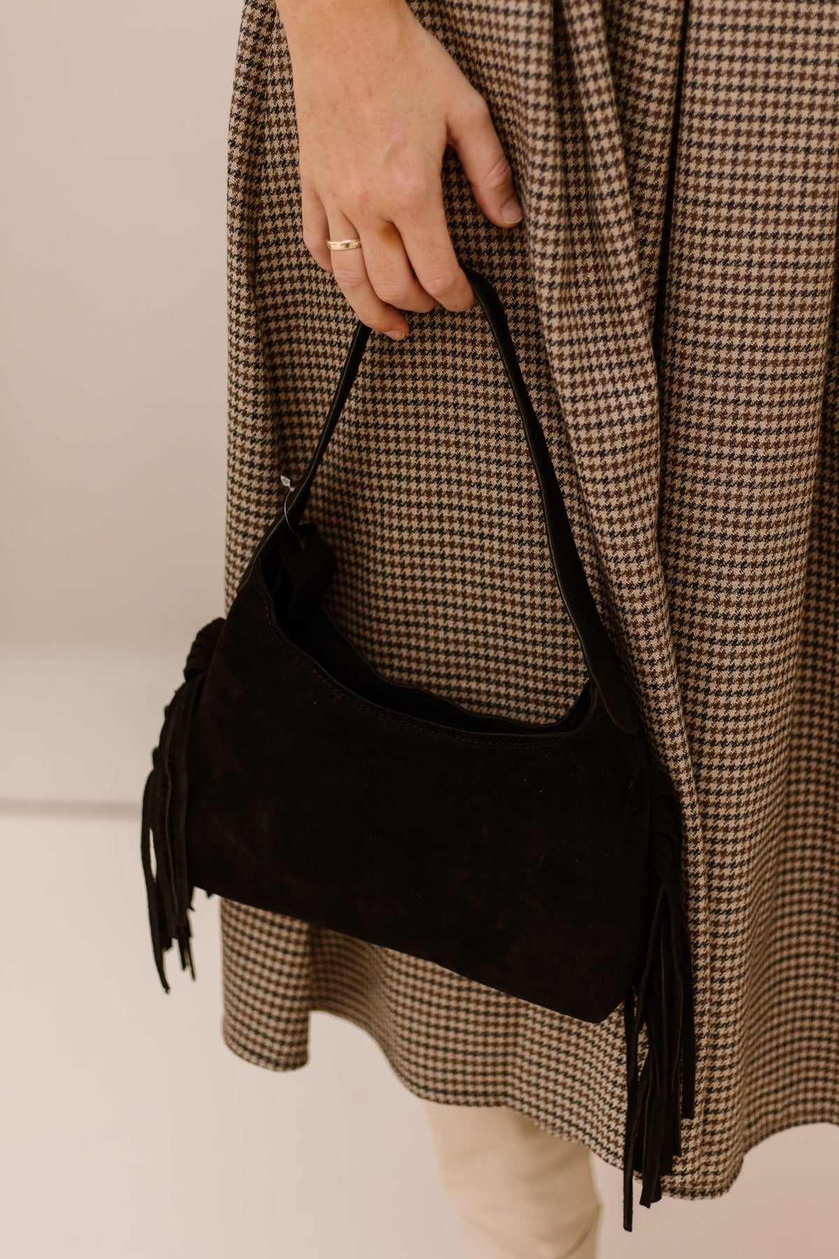 Tas Siena suede zwart - Bij Keesje - Bij Keesje - Tas