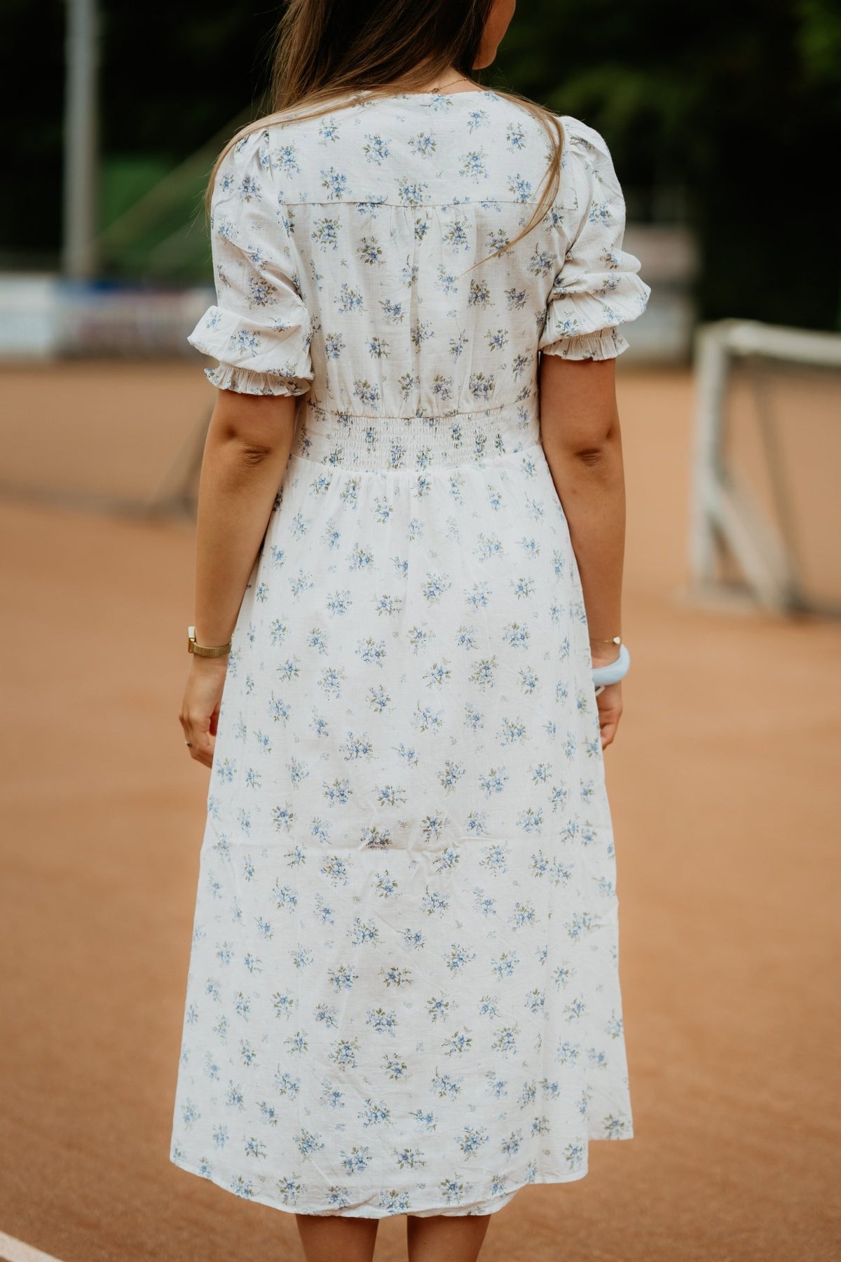 Valley Structure Flower Dress Light Blue - Bij Keesje - Neo Noir - Jurk