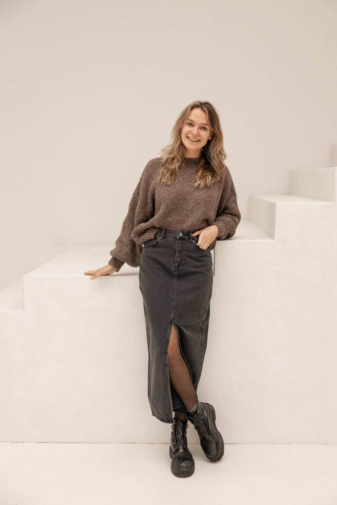 Wendy sweater light brown - Bij Keesje