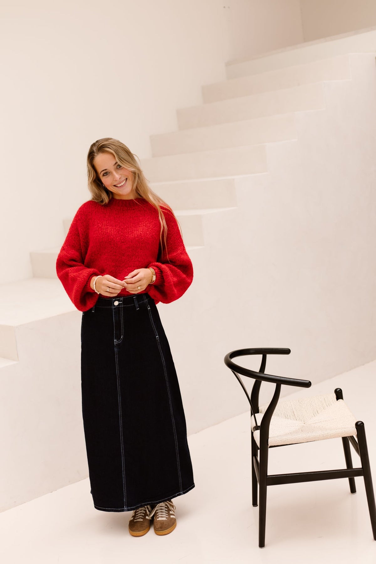 Wendy sweater red - Bij Keesje - Bij Keesje - Trui