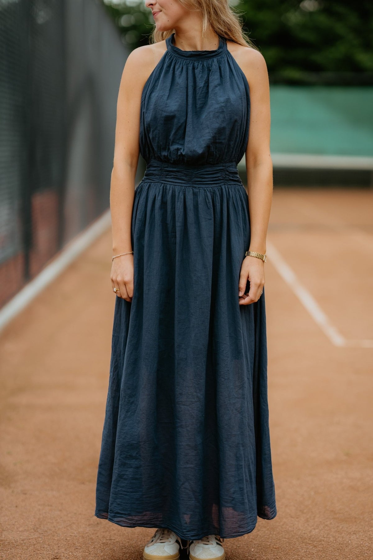Wenly dress bow darkblue - Bij Keesje - Bij Keesje - Jurk