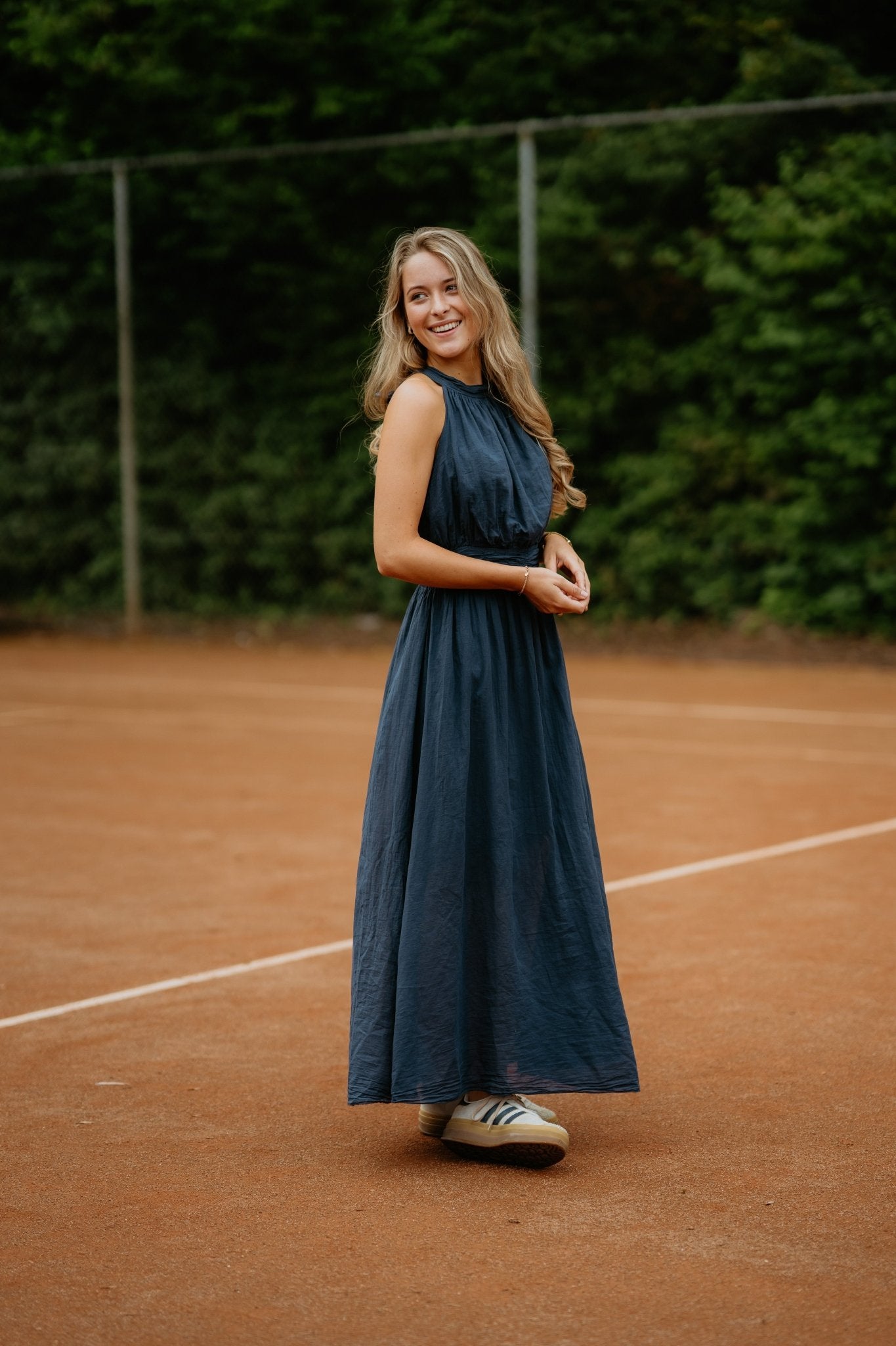Wenly dress bow darkblue - Bij Keesje - Bij Keesje - Jurk