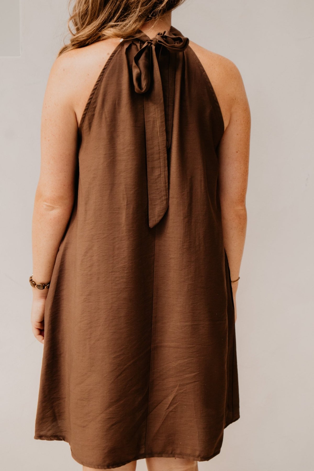 Wieke halter dress brown - Bij Keesje - Bij Keesje - jurk