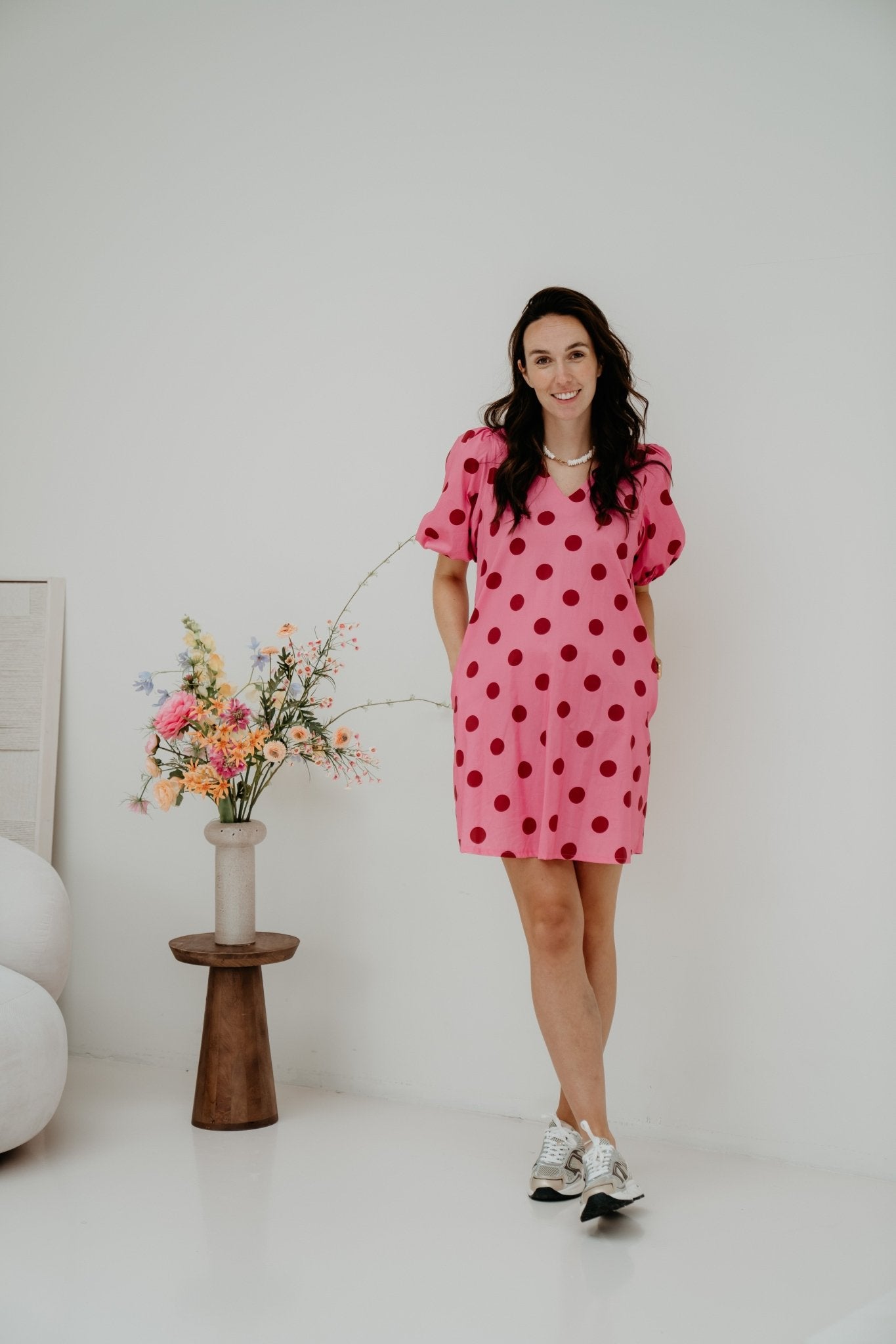 Willisa Dots Dress Fuchia/Red - Bij Keesje - Neo Noir - Jurk