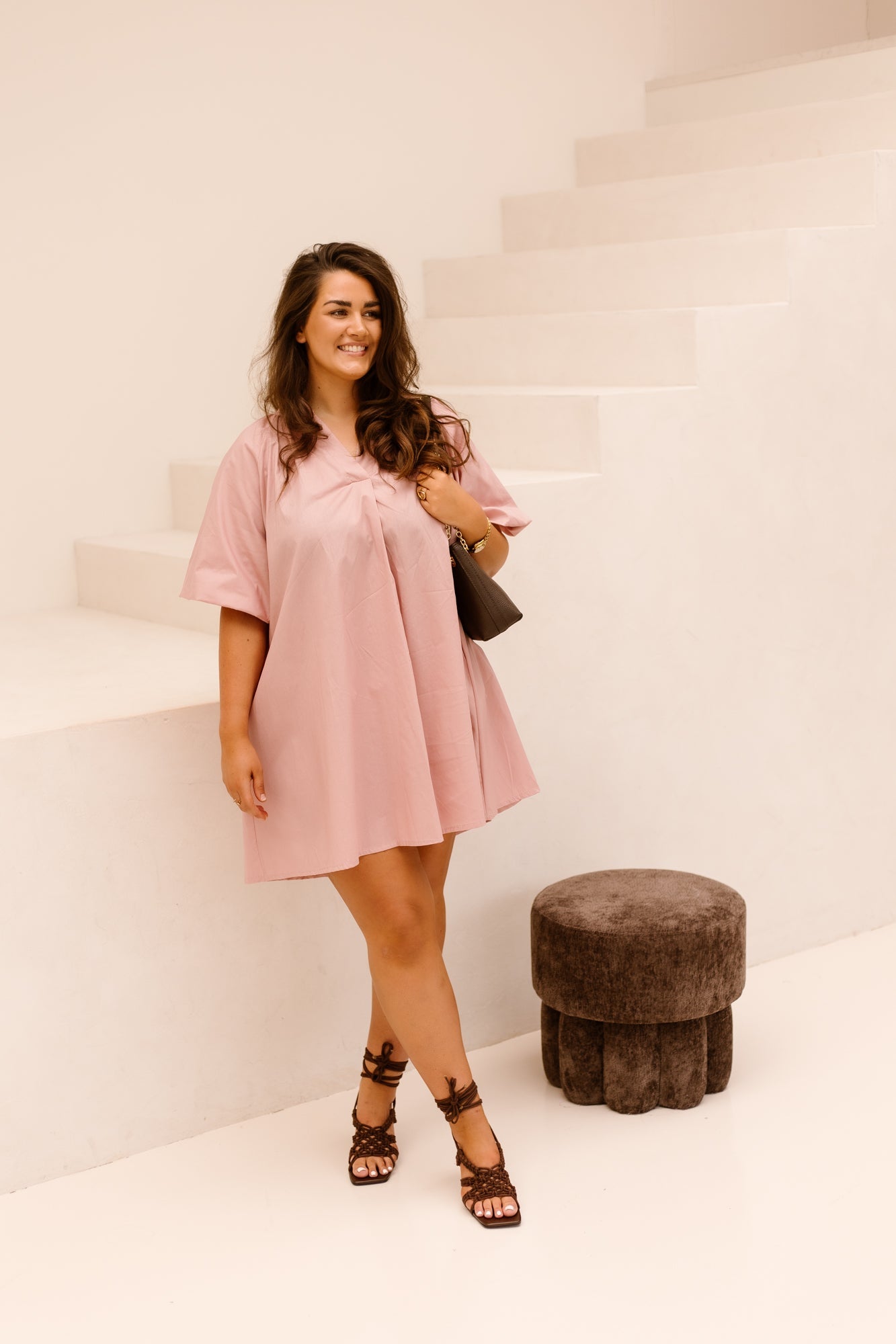 Xandra dress oudroze - Bij Keesje - Bij Keesje - Jurk