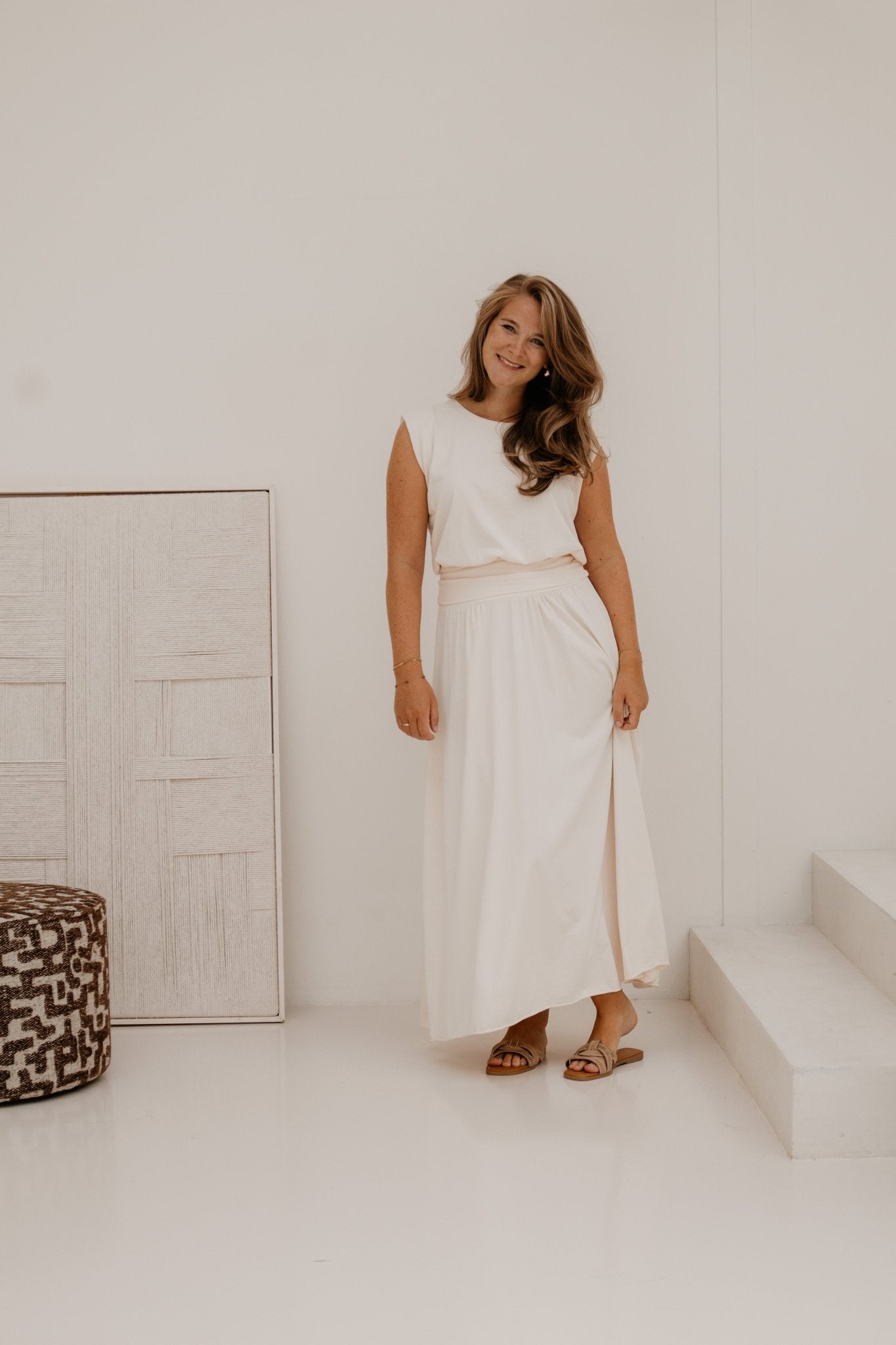 Xanne tweedelig set beige - Bij Keesje - Bij Keesje - set