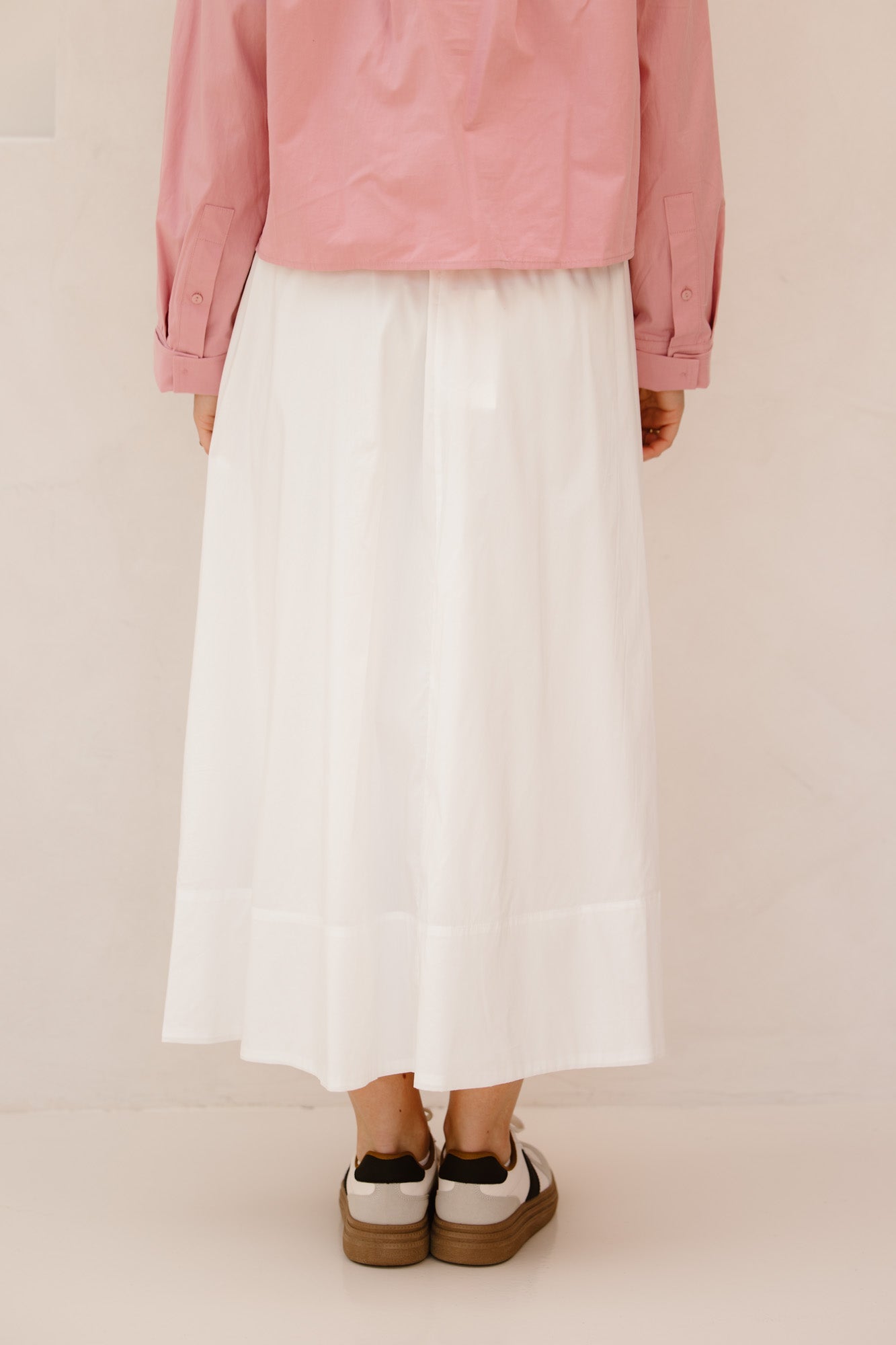 Yara long poplin skirt white - Bij Keesje - Neo Noir