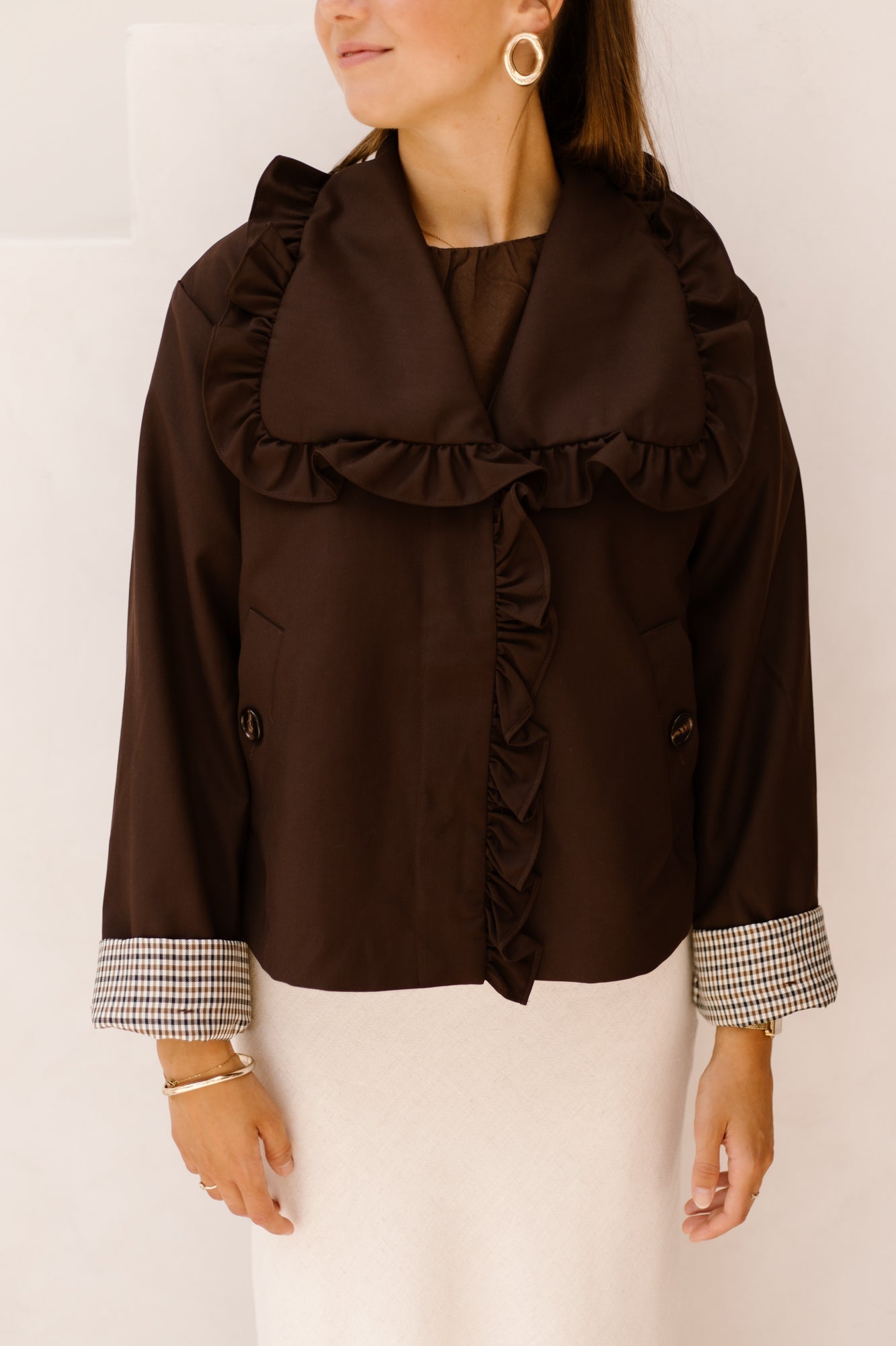 Yaselsia Ls Short Trenchcoat Coffee Bean - Bij Keesje - Y.A.S - Jas