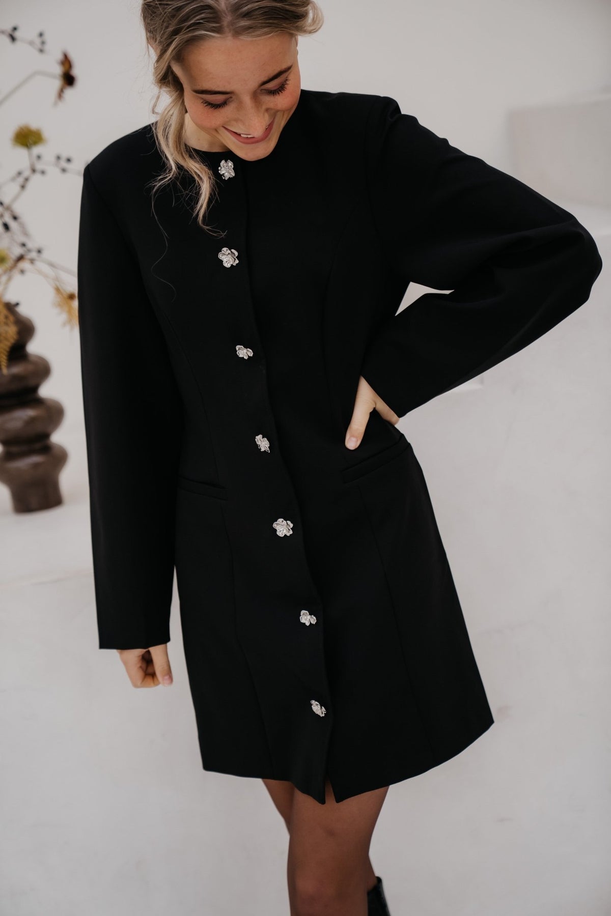 Yaslaulin Sculpted blazer dress black - Bij Keesje - Y.A.S - Jurk