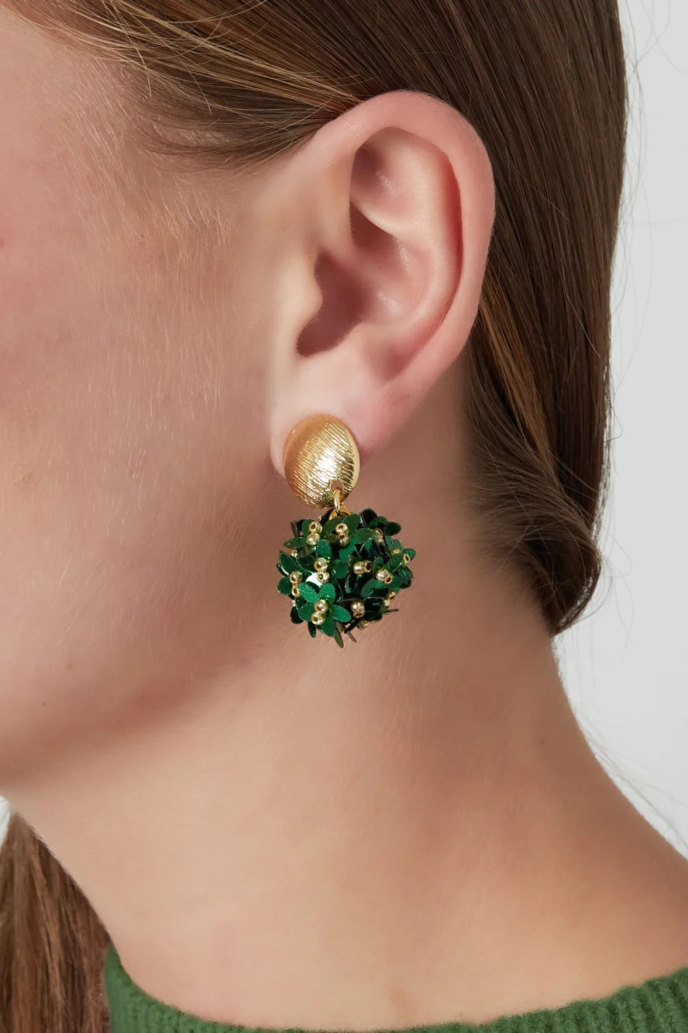 Oorbellen flower green