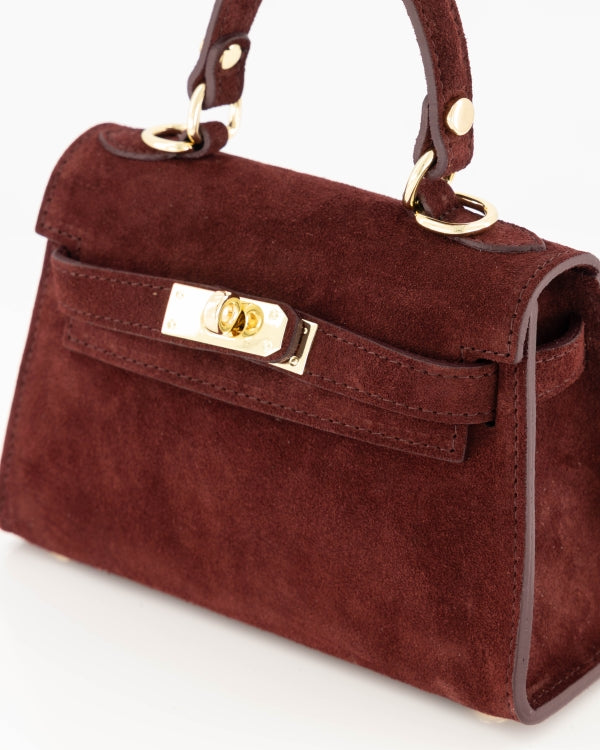 Tas Grace suede bordeaux