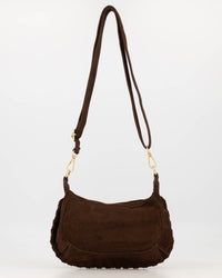Tas Helin suede donkerbruin