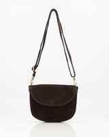 Tas Sevilla suede donkerbruin