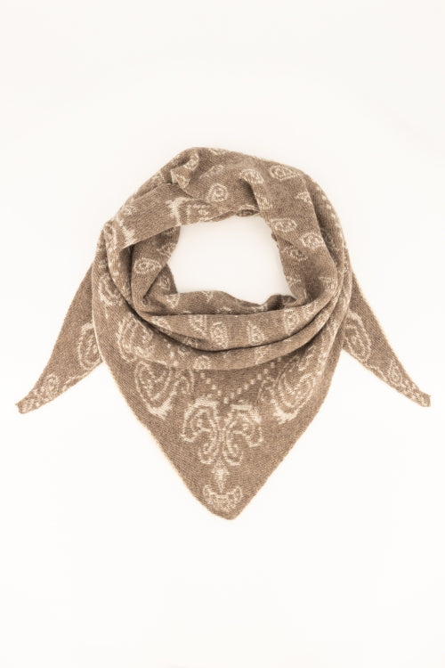 Hollis sjaal Dark Taupe/Cream