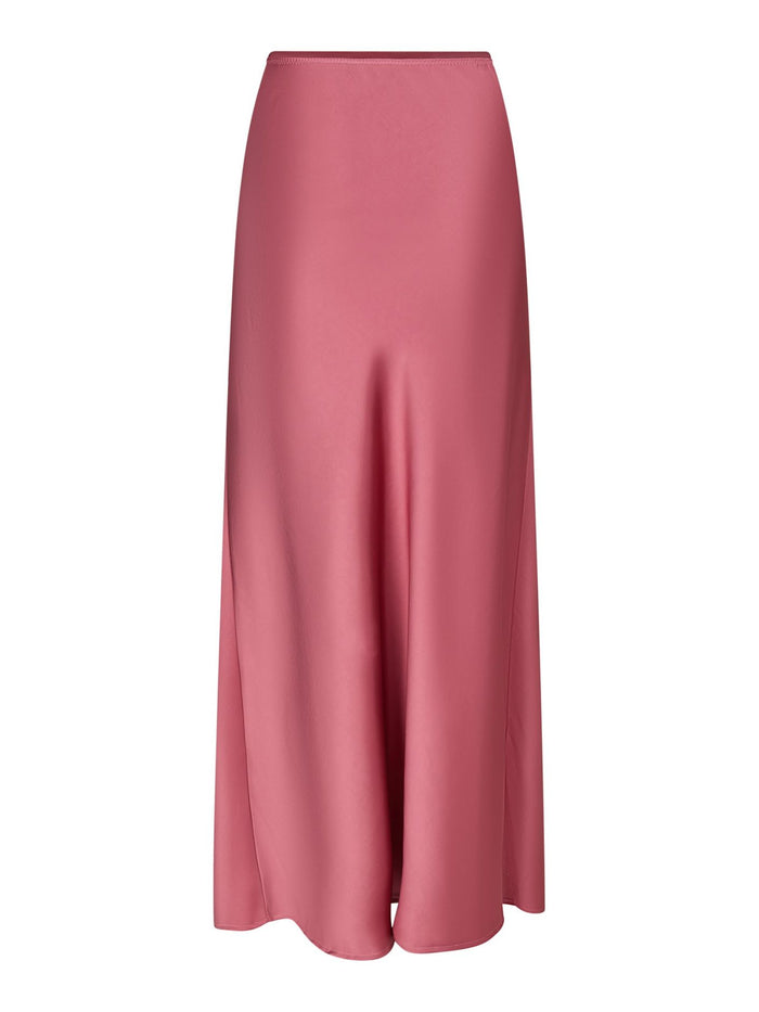 Vicky heavy sateen skirt cherry pink