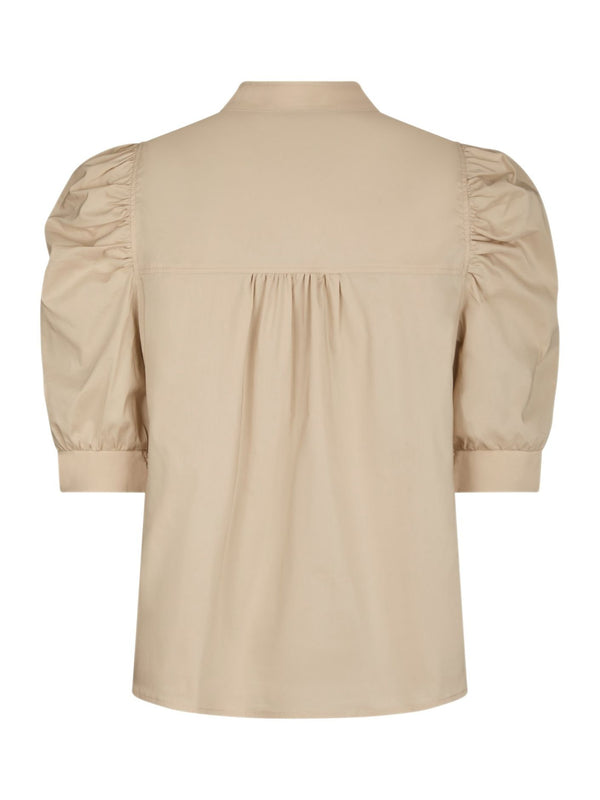Roella poplin blouse Dark Sand